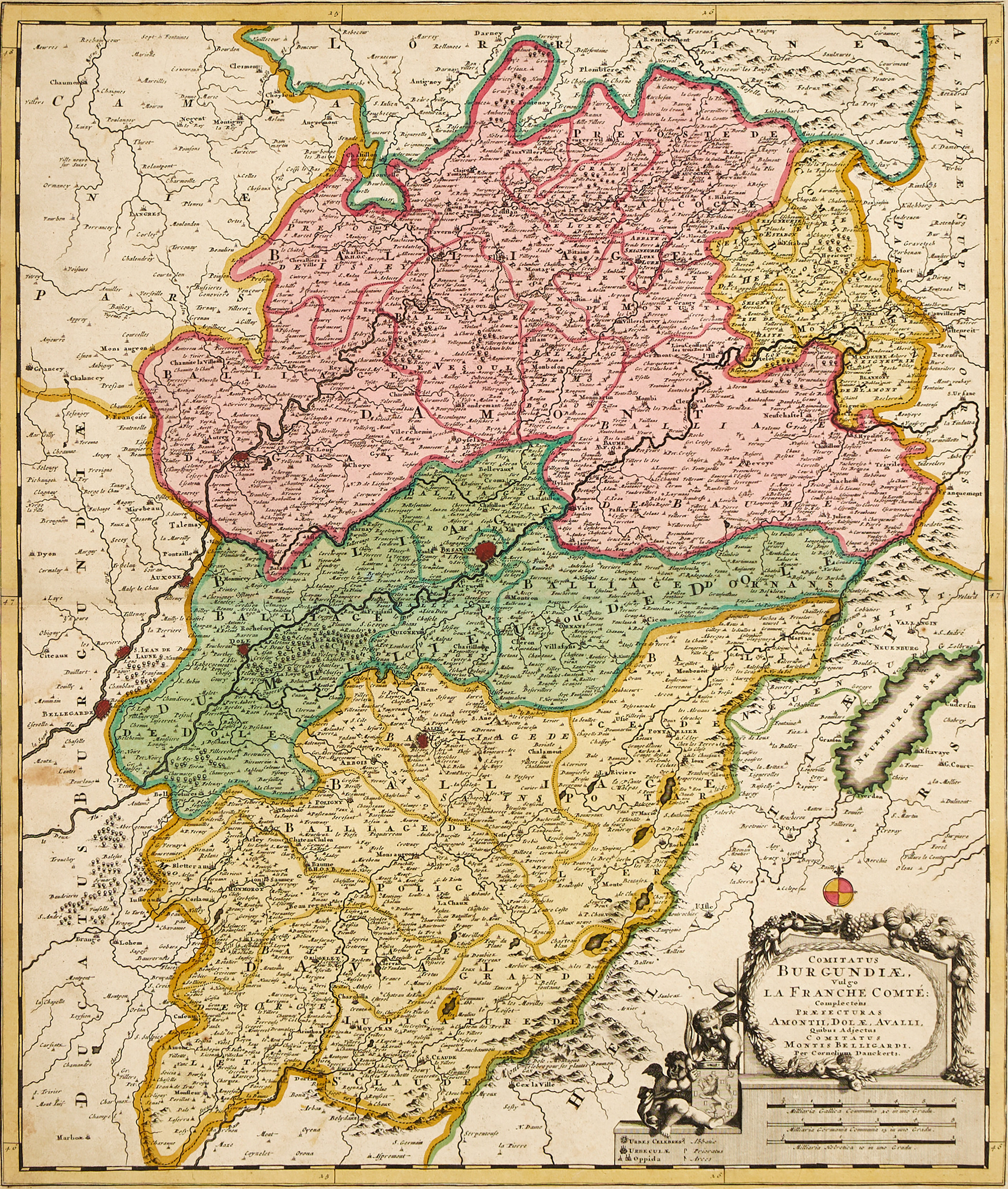 DANCKERTS, Comitatus Burgundiæ, Vulgo La Franche Comté, ca 1680-1700.