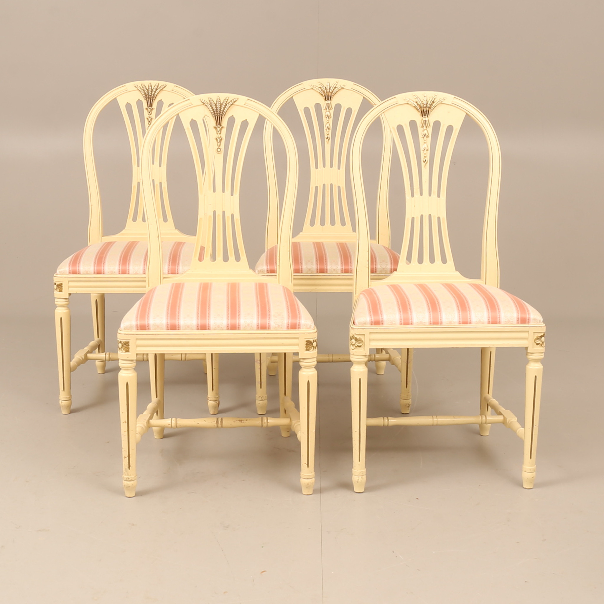 STOLAR, 4 stycken, gustaviansk stil, 1900-talets mitt.