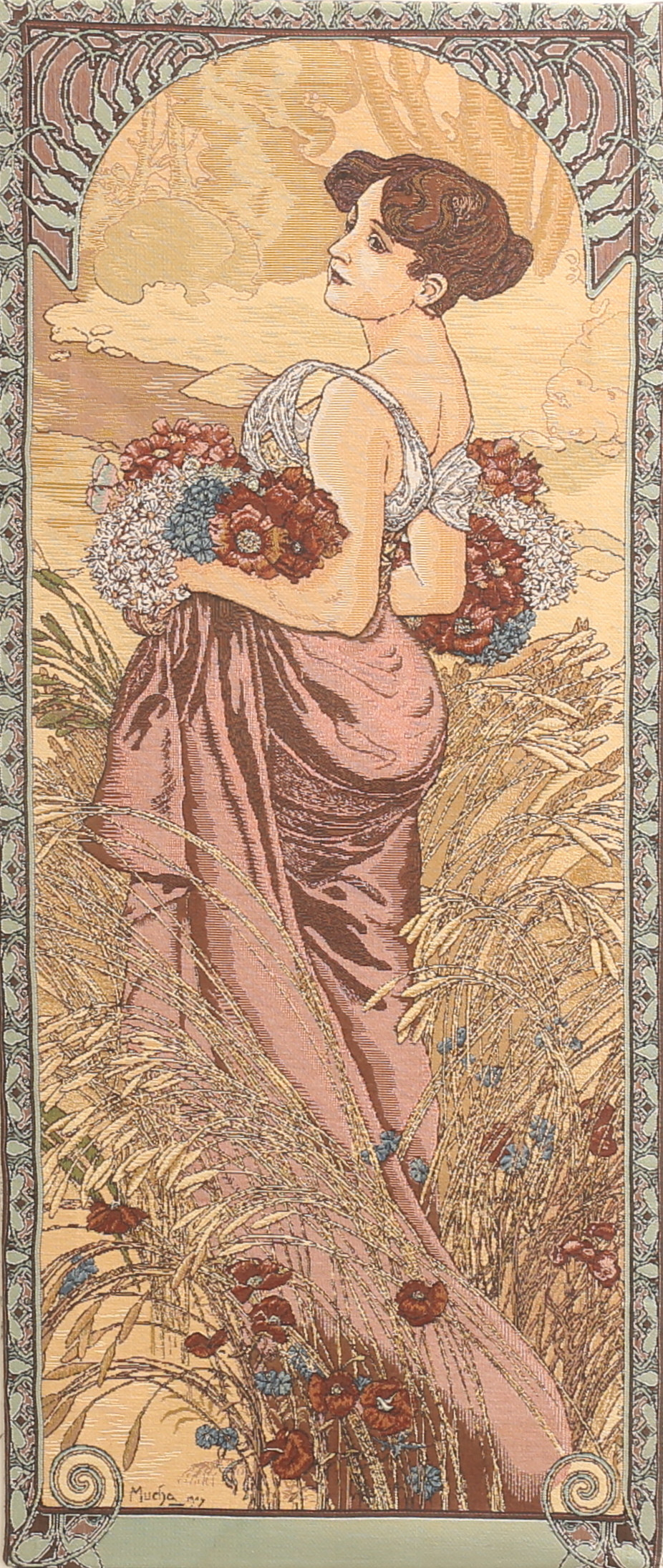 VÄGGBONAD, textil, Mucha, jugendstil, 1900-talets senare del.