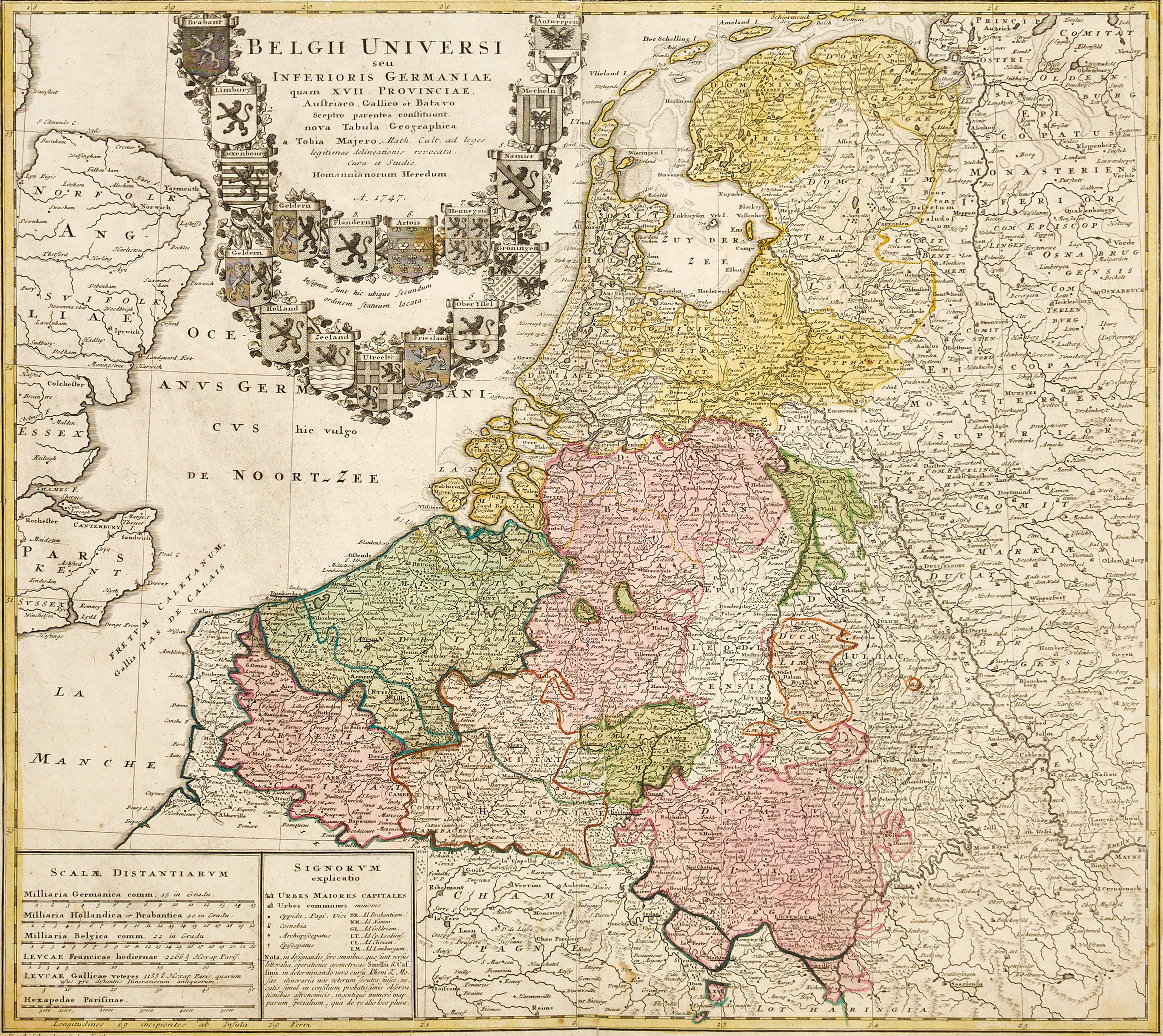 HOMANN (HEIRS), Belgii Universe seu Inferioris Germaniae quam XVII Provinciae, 1748.