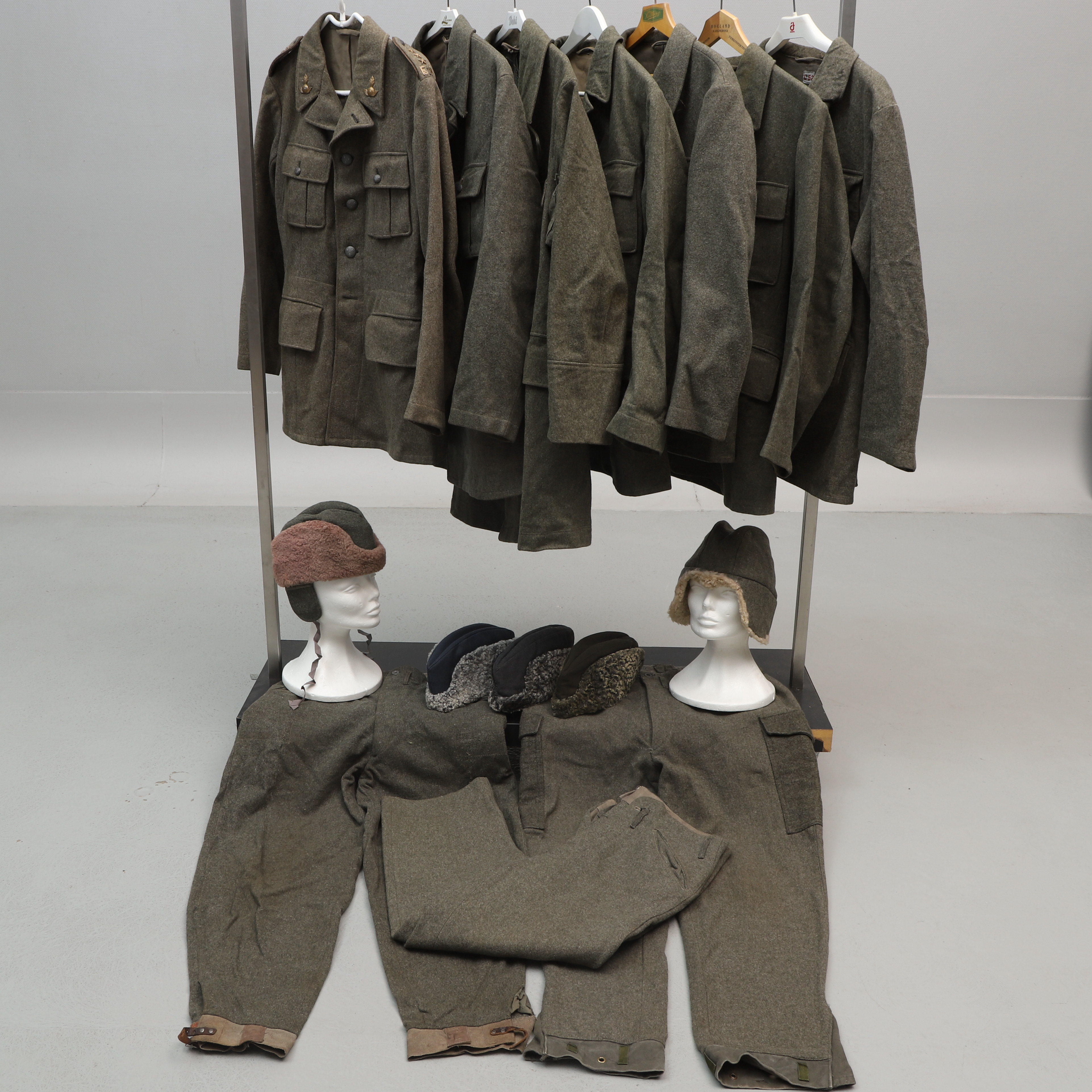 PARTI MILITÄRKLÄDER, Svenska armén, 1940/1950-tal.