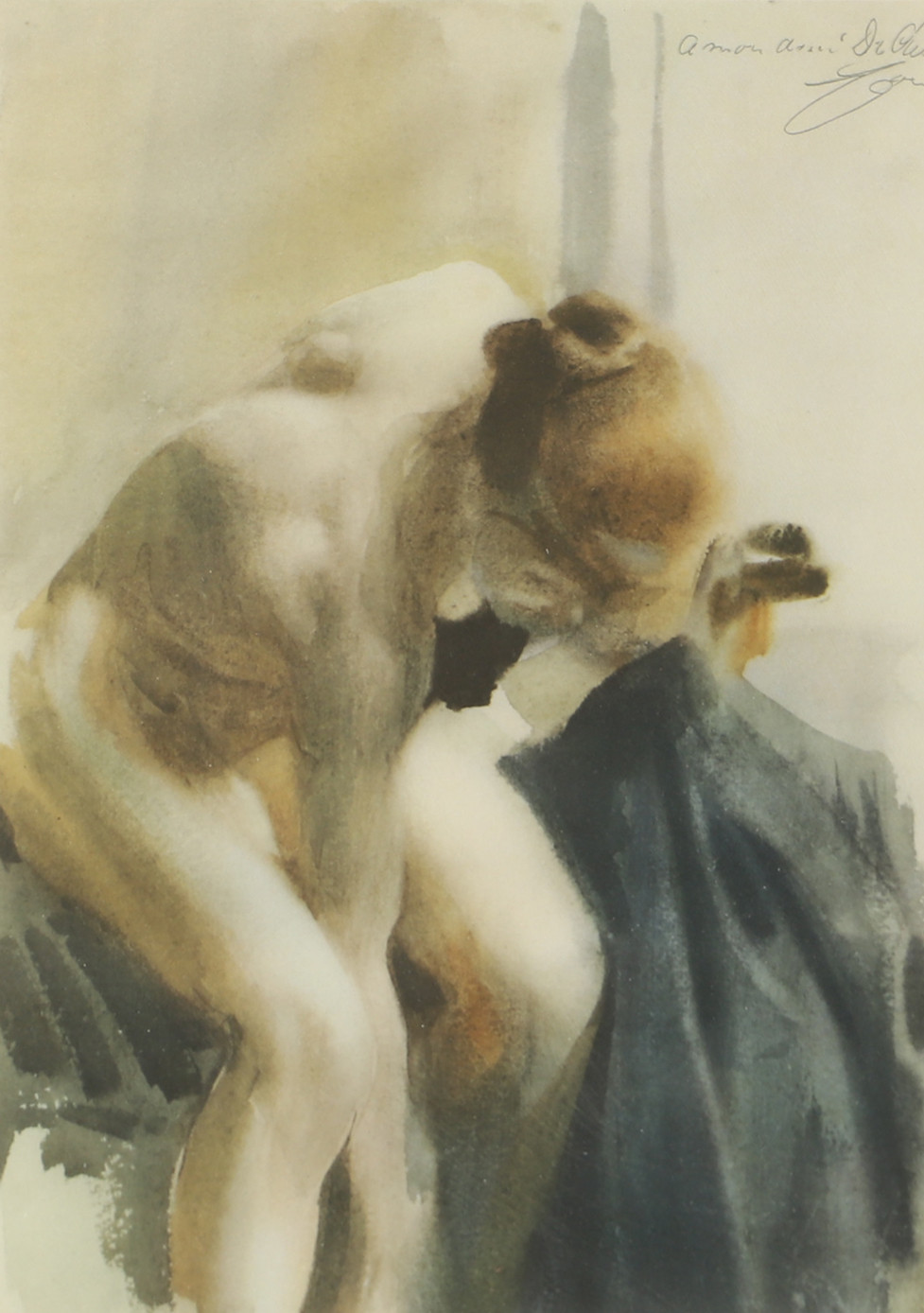 ANDERS ZORN. EFTER. Kvinnostudie, tryck.