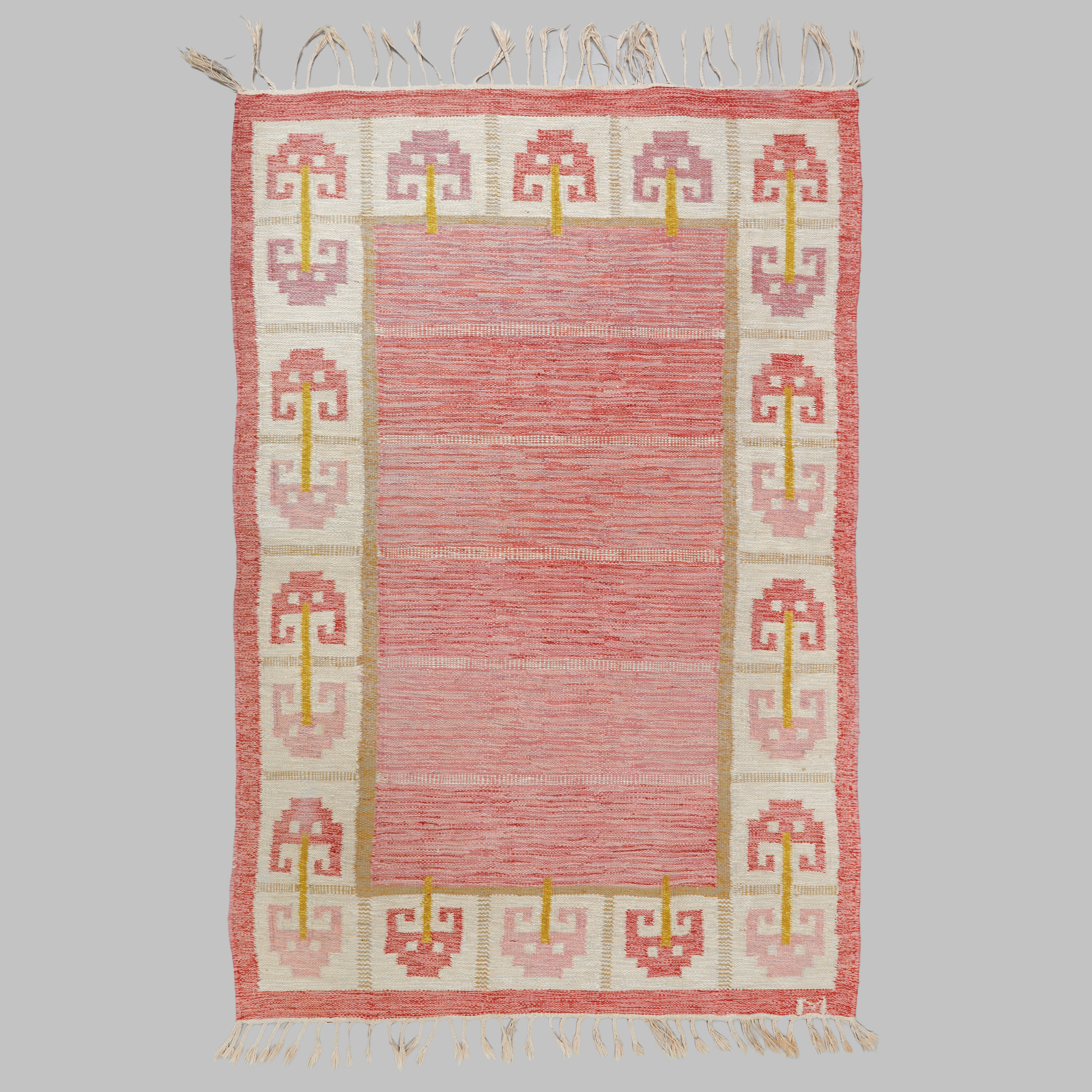 RÖLAKANMATTA, signerad M. 200 x 135 cm.