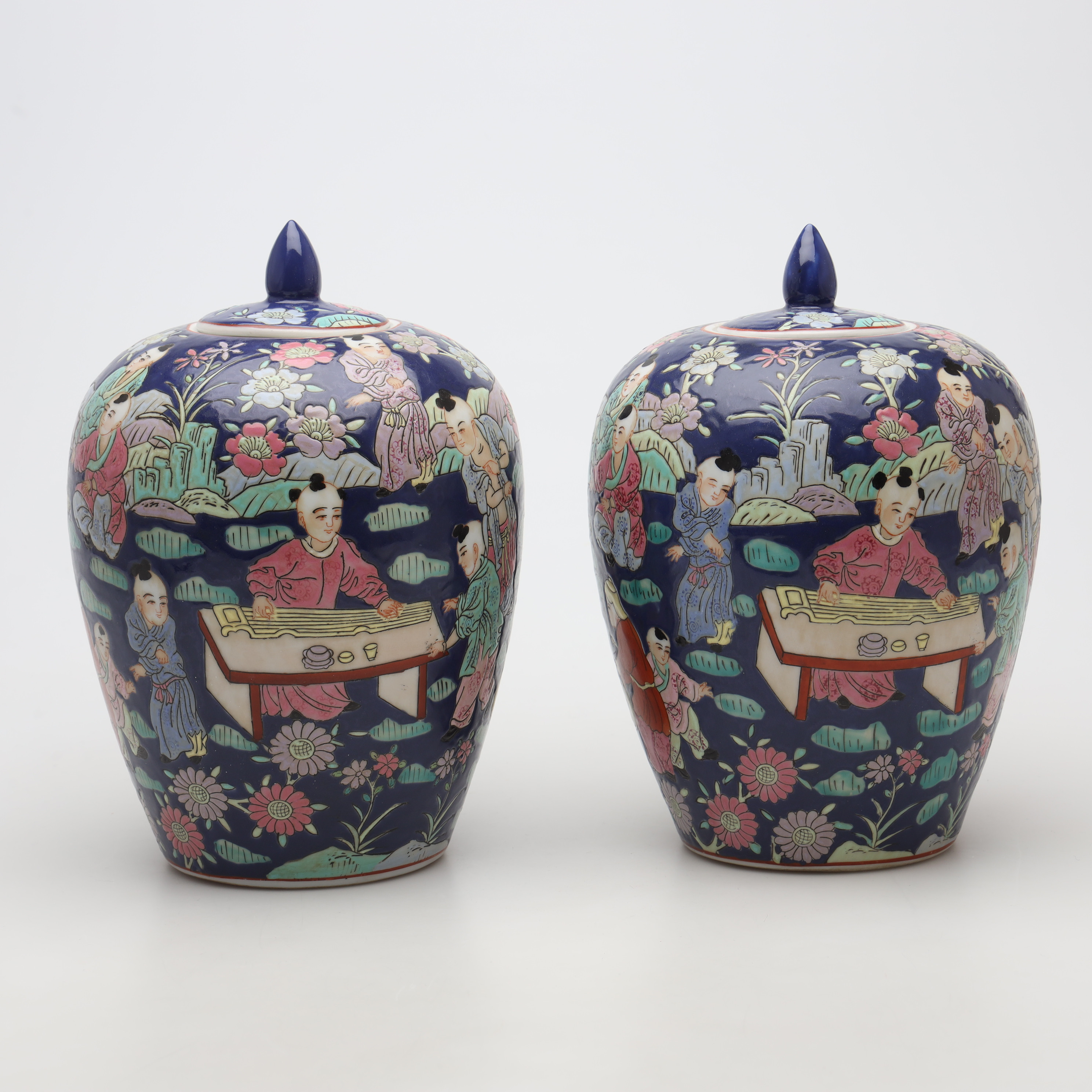 LOCKURNOR, 1 par, figurscener, Kina, 1900-tal.
