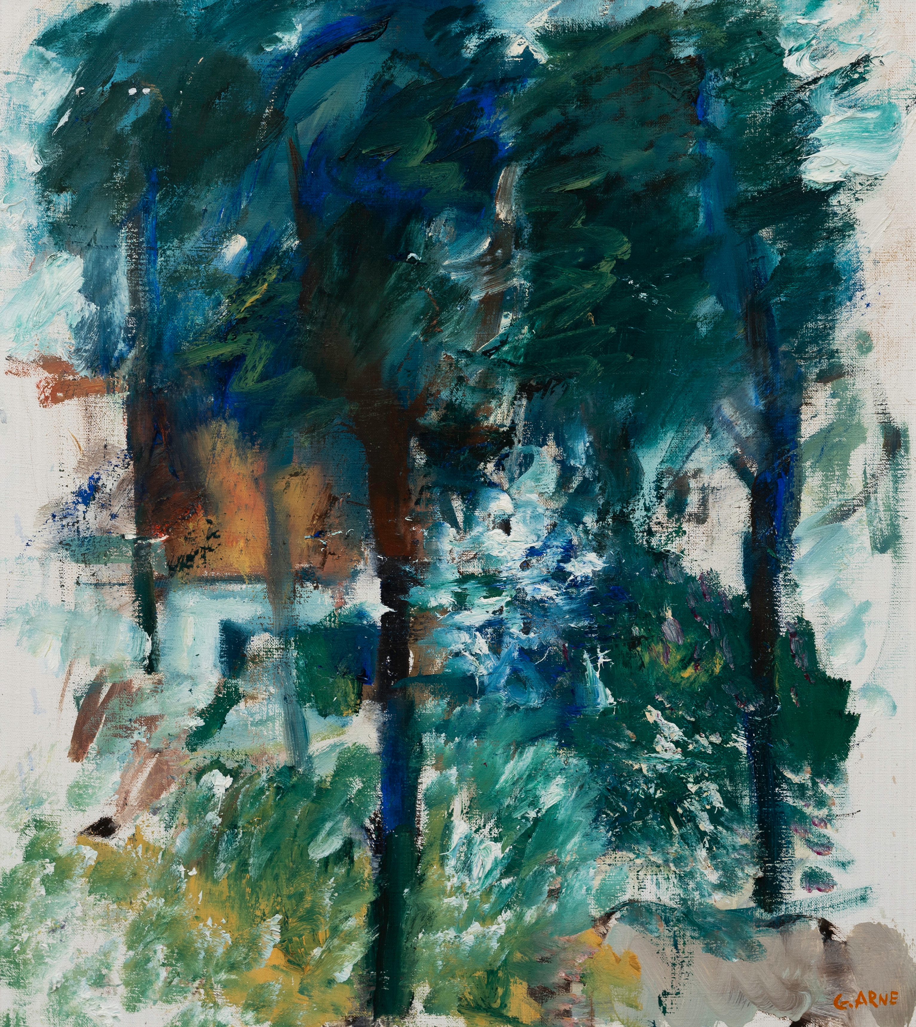 GUSTAV ARNE. "De gamla träden", olja på duk, signerad, G. Arne, daterad à tergo, 1998.