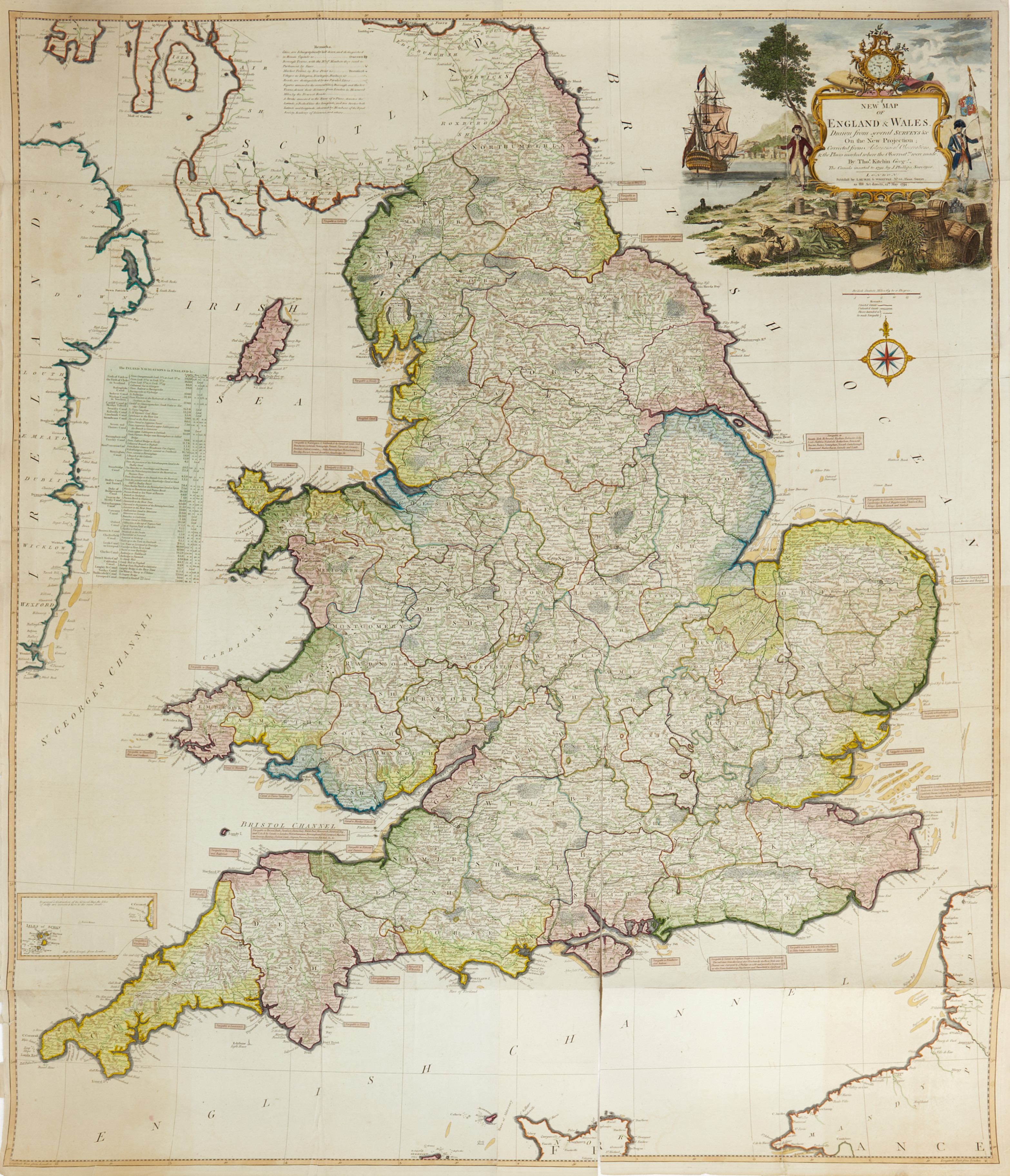 LAURIE & WHITTLE, A New Map of England and Wales, 1794.