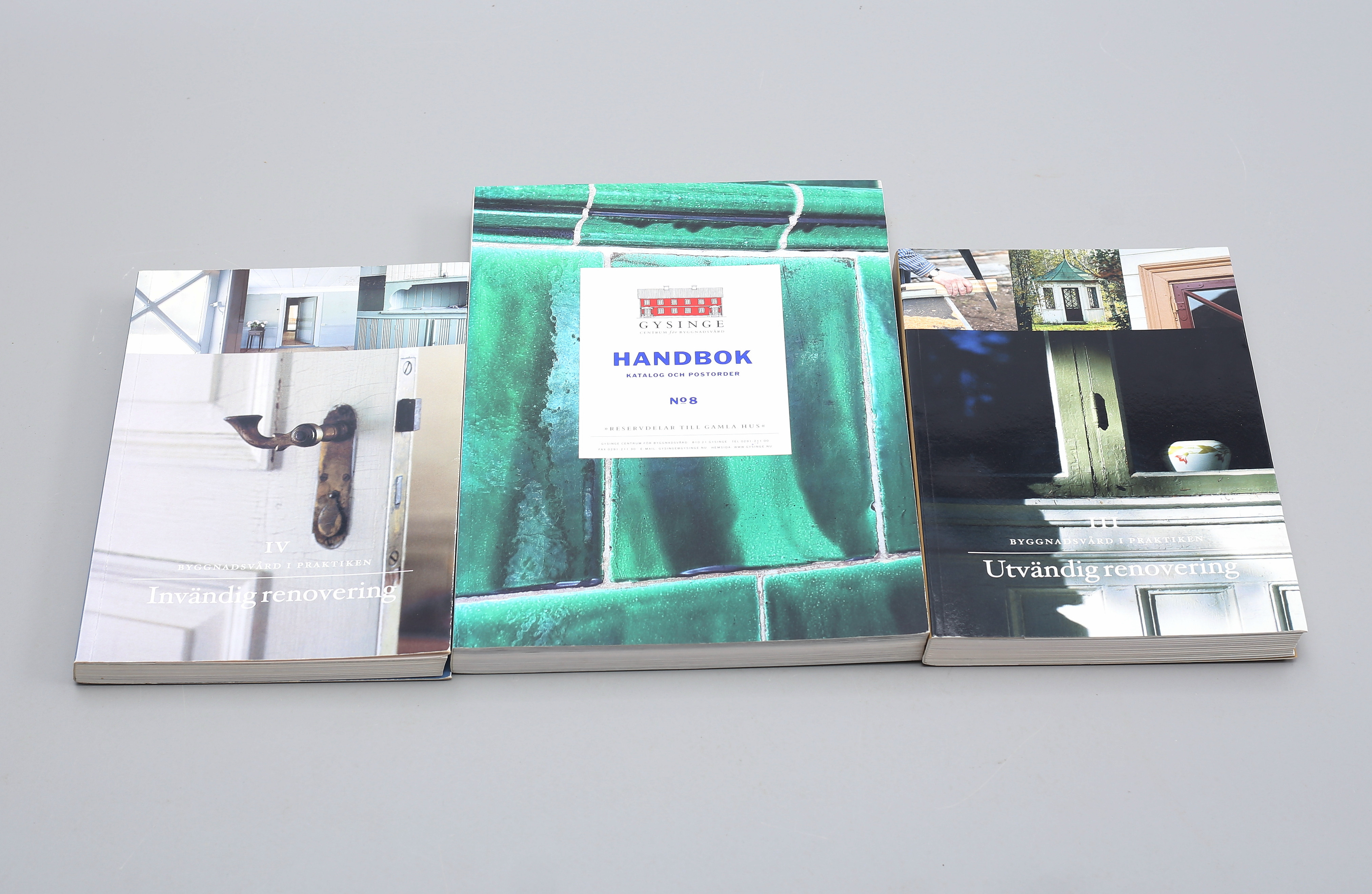BYGGNADSVÅRD, litteratur, 3 delar, Byggförlaget/Gysinge, 2000-tal.