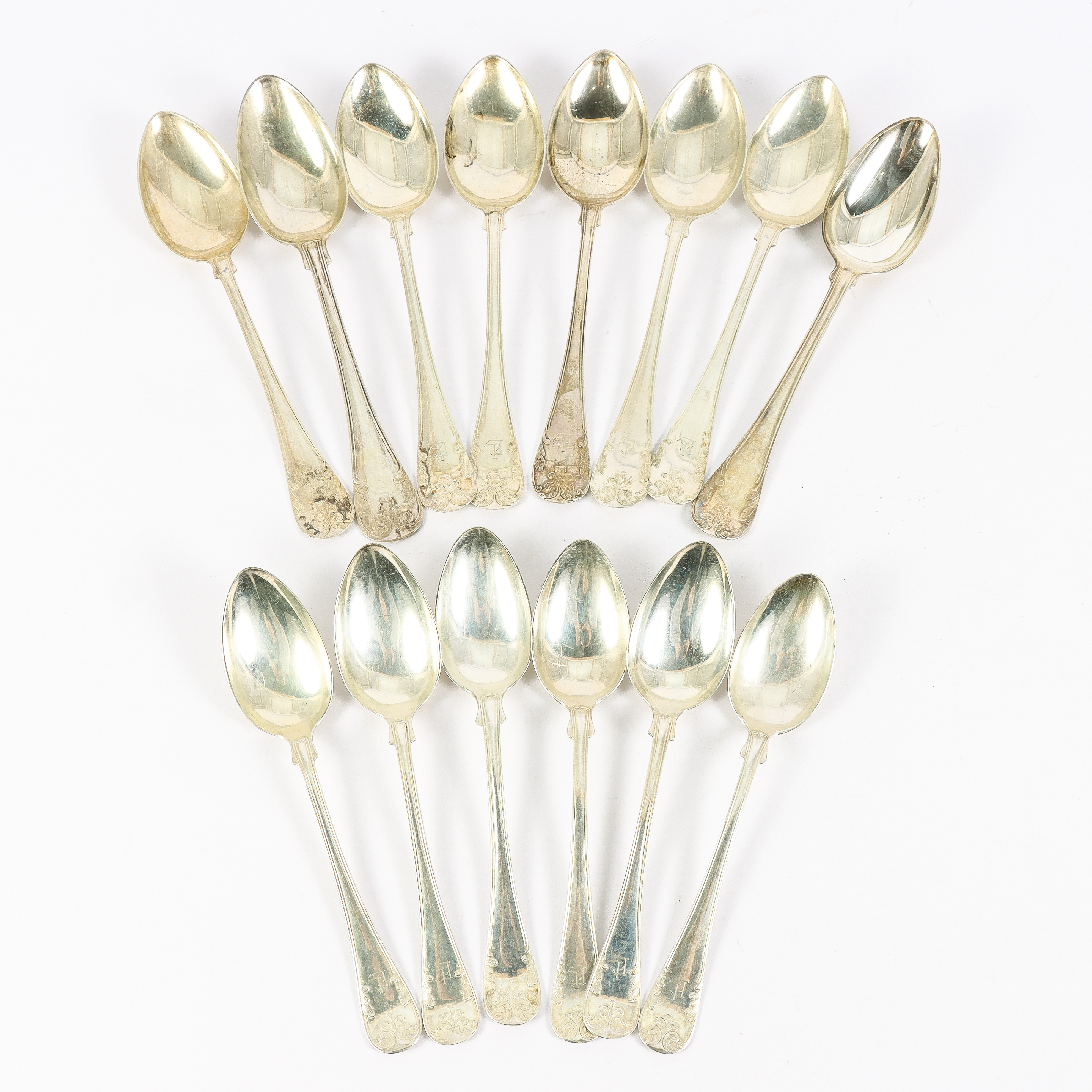 SKEDAR 14 stycken, silver, "Gammal Fransk".