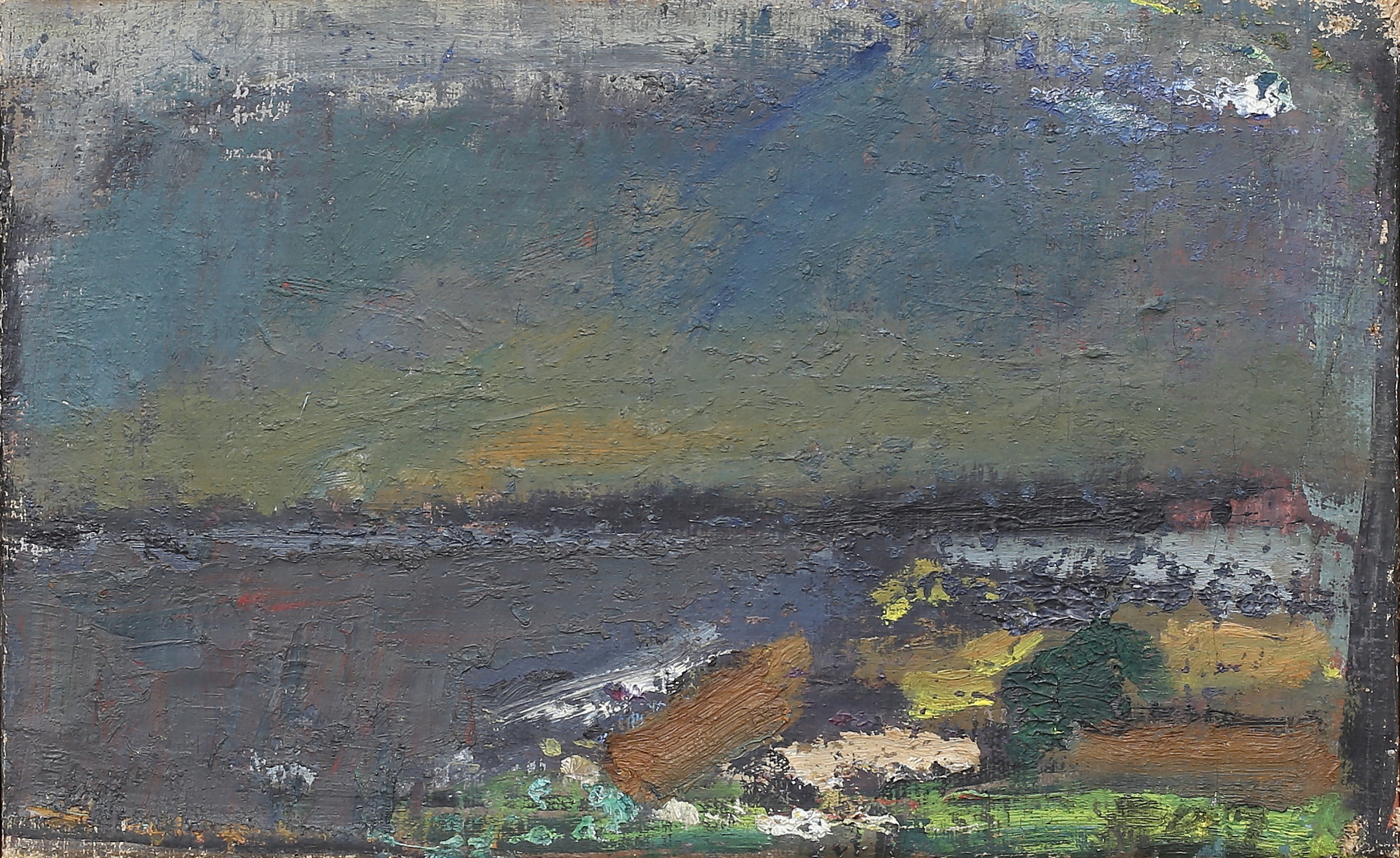 BRITT-MARIE JACOBSSON. (Göteborg 1918-1992 Stockholm) Mörkt hav, olja på duk, signerad á tergo.