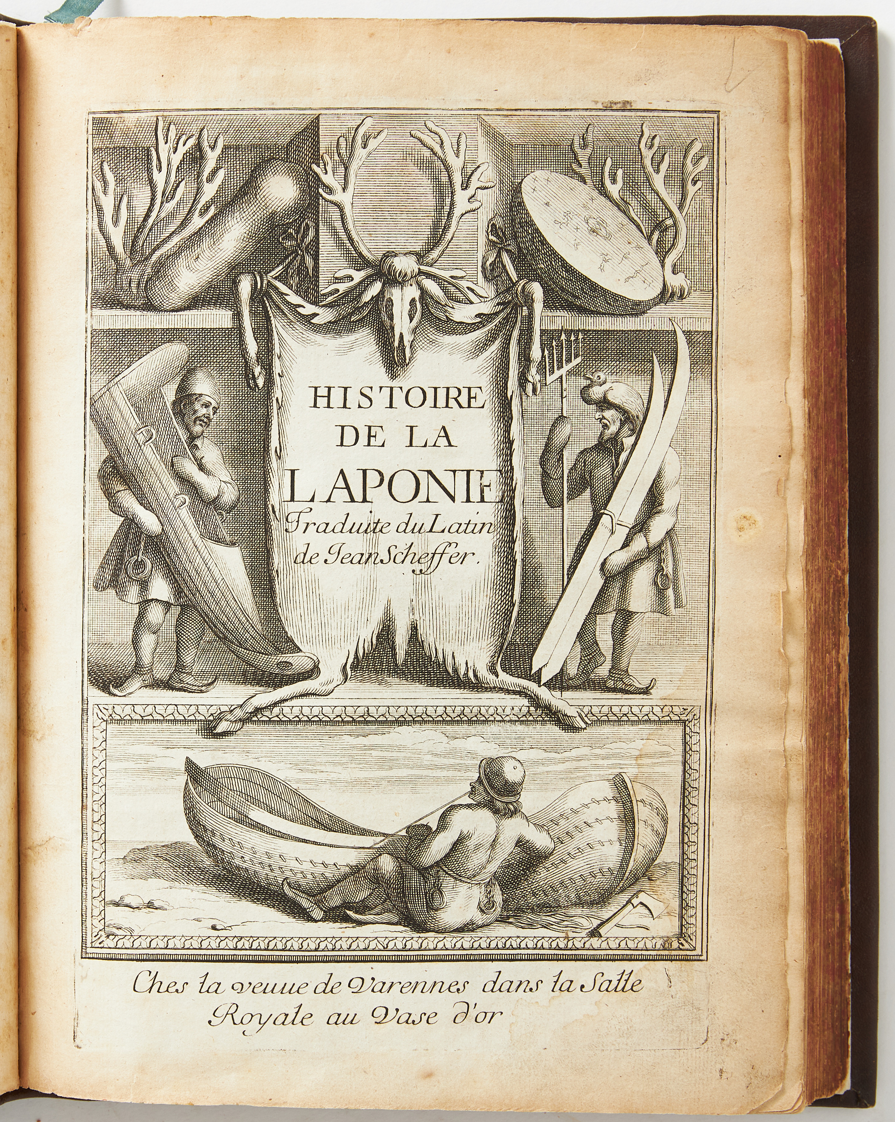 FRENCH EDITION OF SCHEFFERUS BOOK ON LAPLAND 1678.