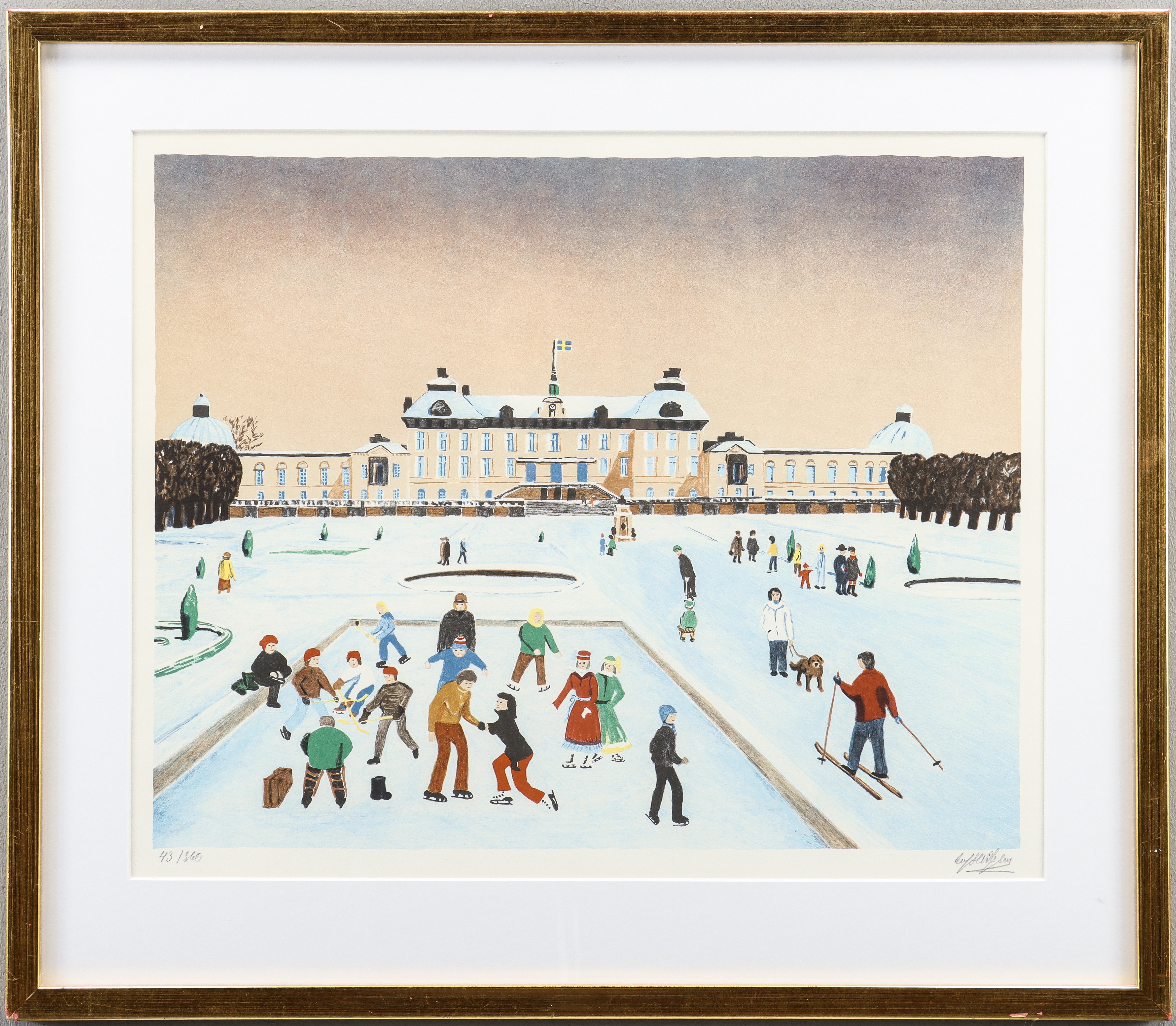 ULF NILSSON. Färglitografi 43/360, signerad.