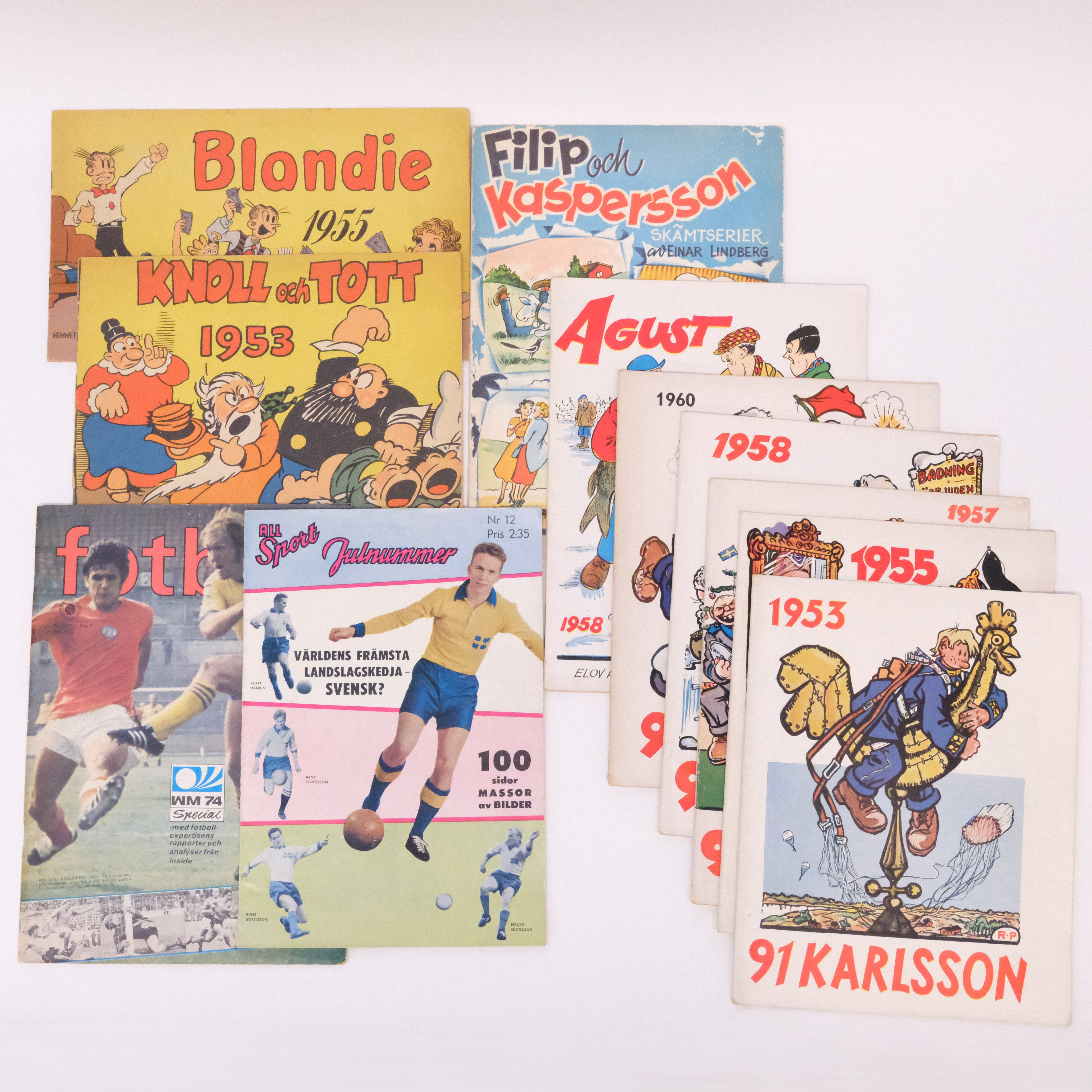 SERIETIDNINGAR OCH MAGASIN, 1950-70-TAL BL.A. BLONDIE, 11 STYCKEN.