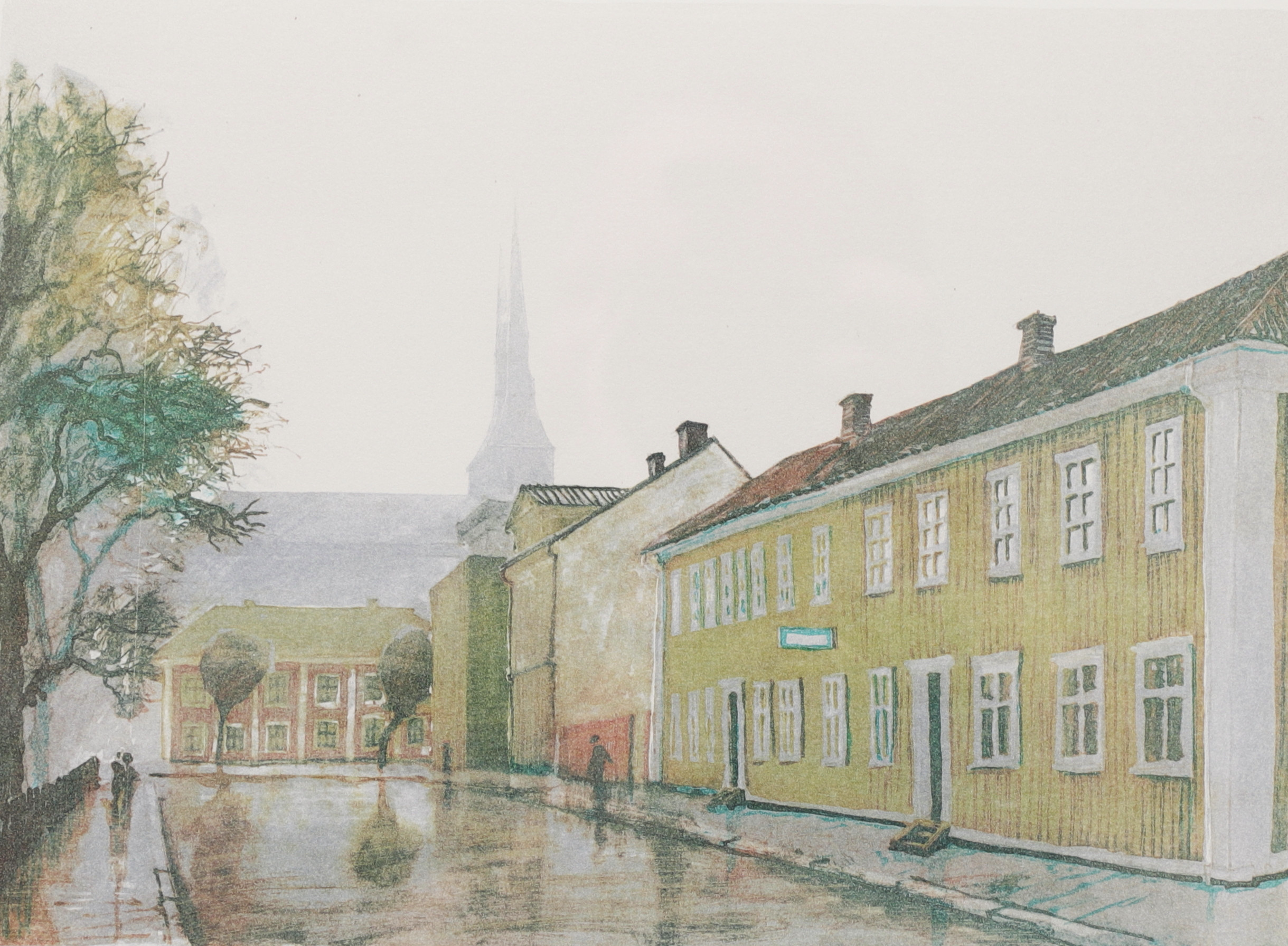 MATS ARONSSON. "Efter regnet", litografi, signerad och numrerad.