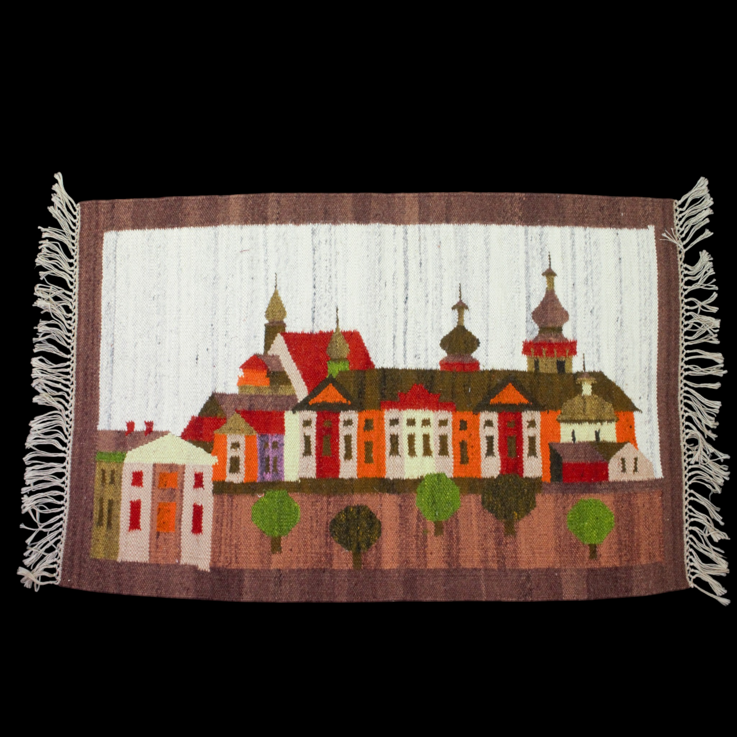 VÄVNAD, ull på lin, ca 70 x 108 cm, 1900-tal.