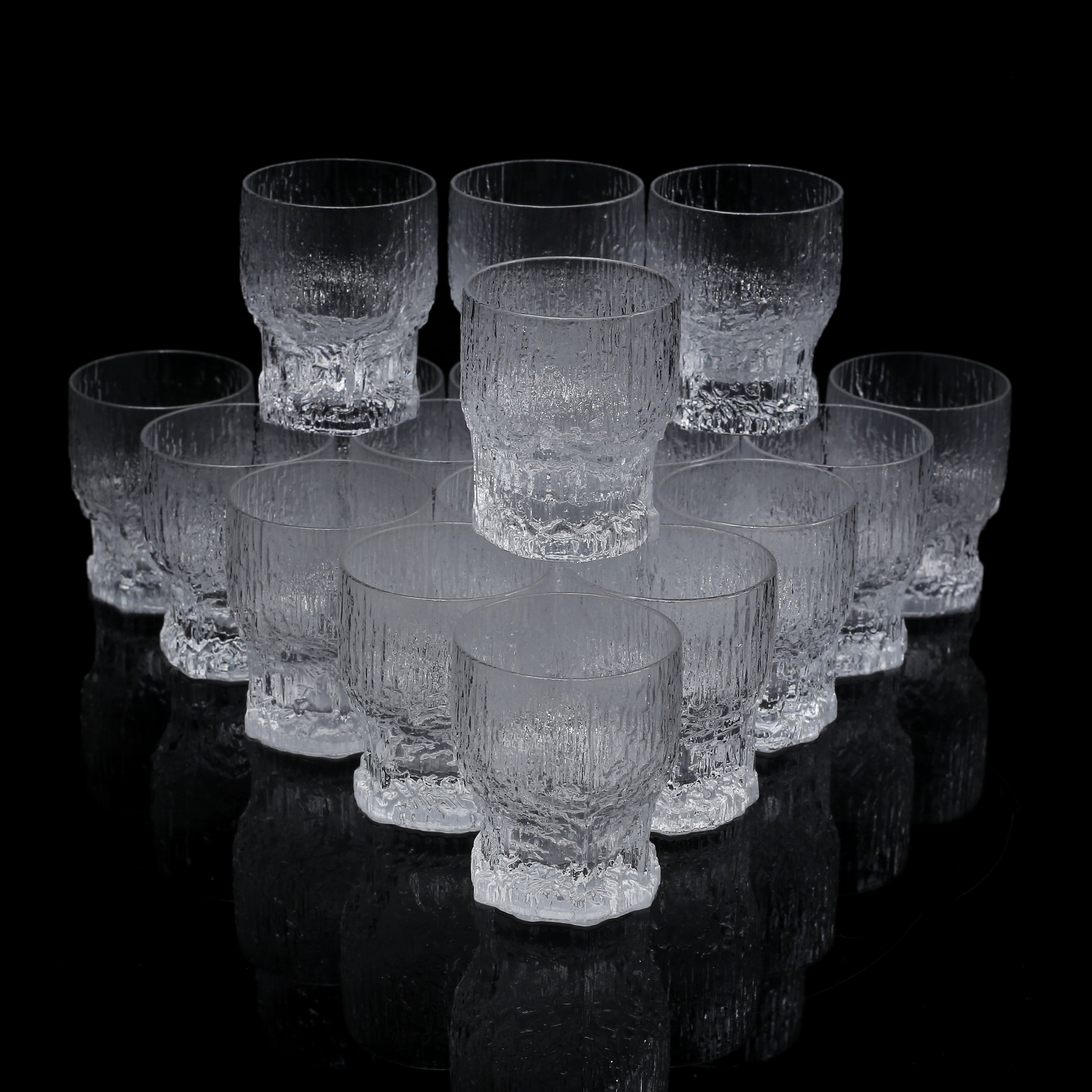 TAPIO WIRKKALA. Selterglas, 19 st, "Alaska", Iittala, Finland.