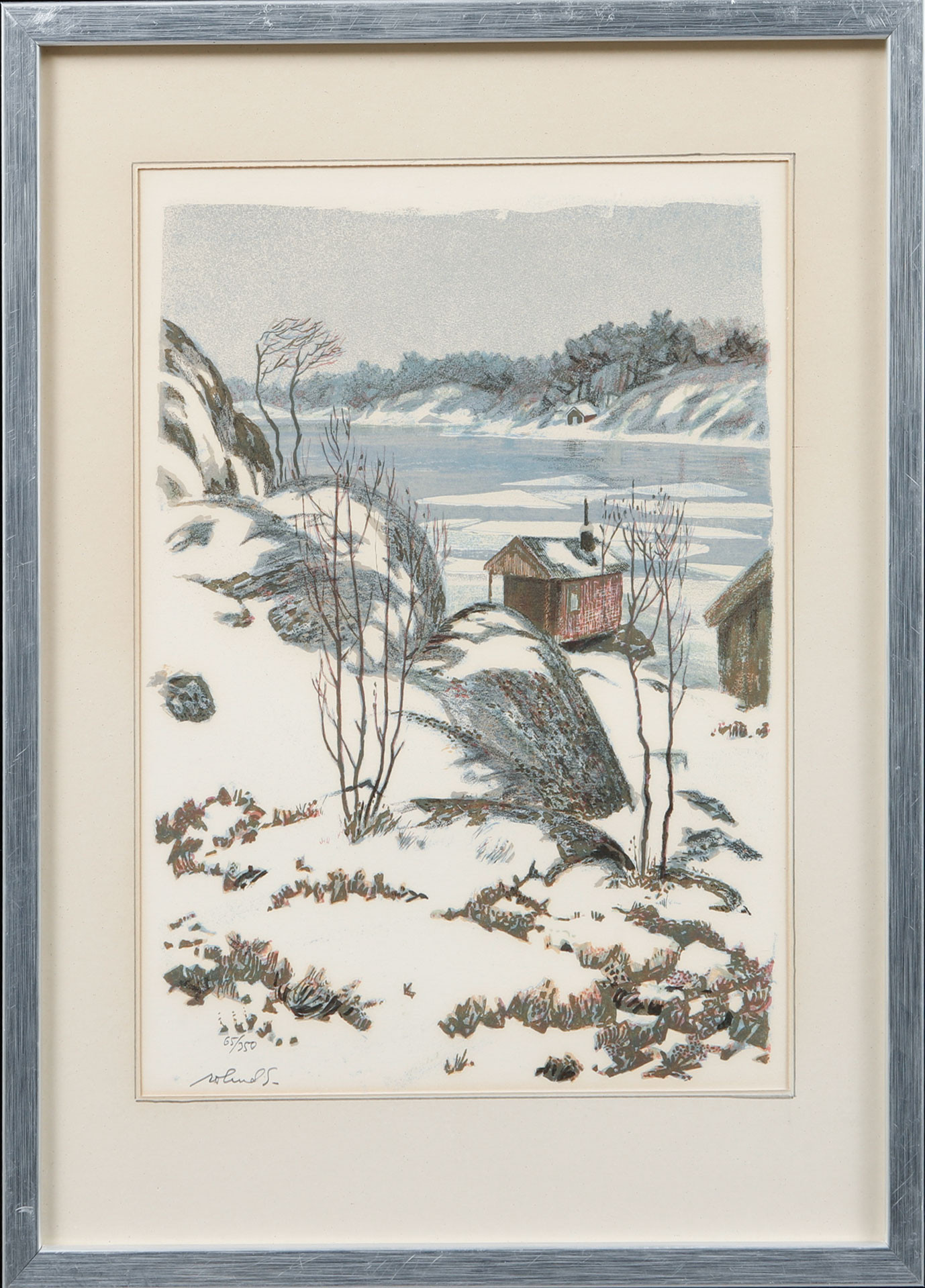 ROLAND SVENSSON. "Våris", färglitografi, signerad och numrerad 65/350.