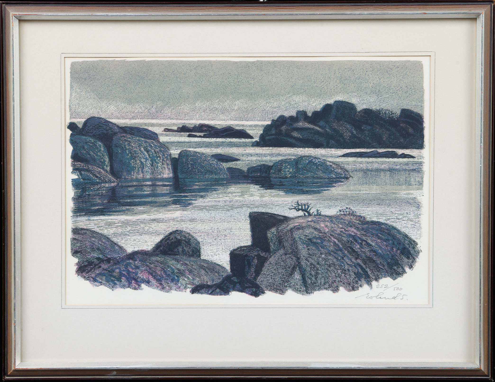ROLAND SVENSSON. "Efter regn", färglitografi, signerad och numrerad 252/500.
