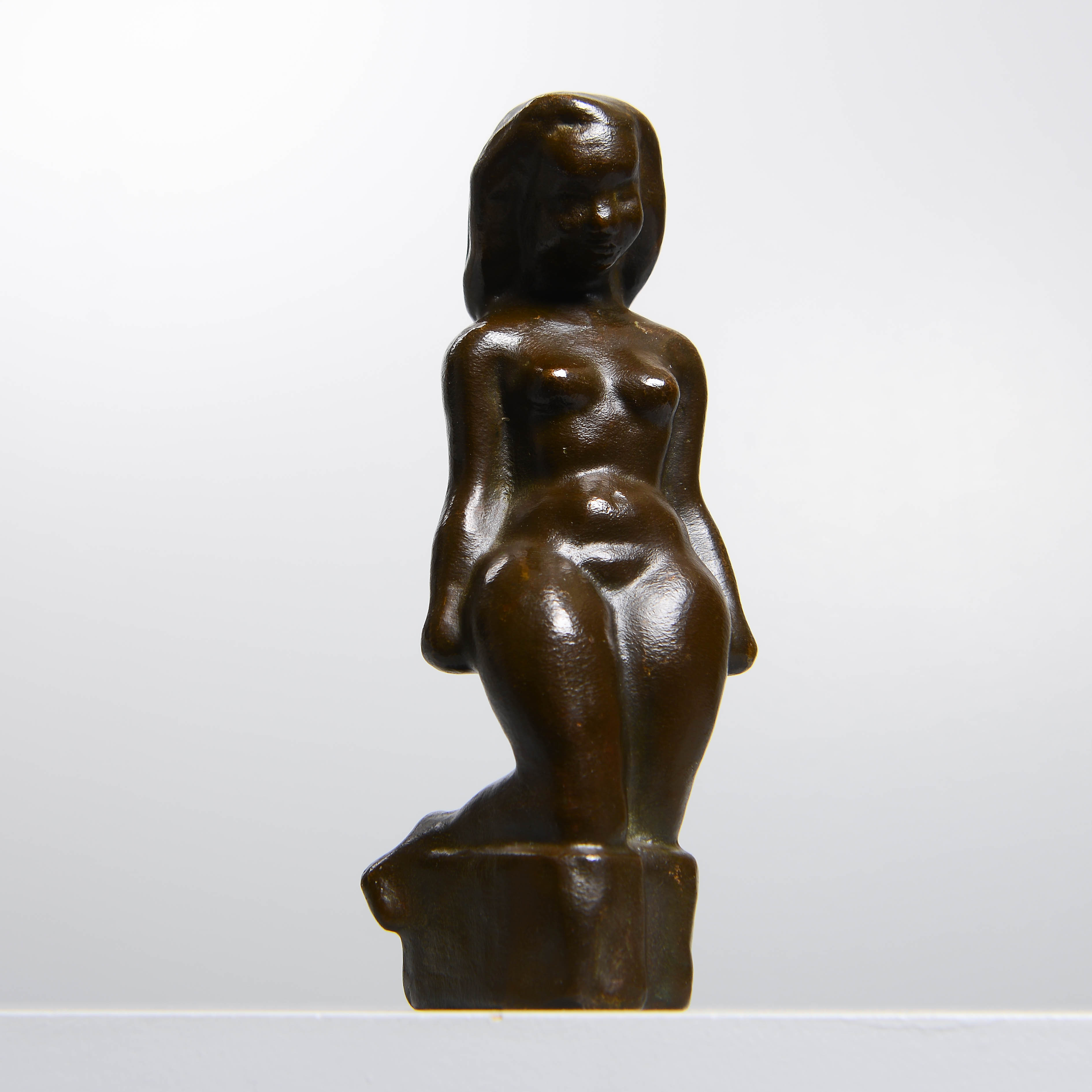 SIGGE BERGGREN. Aktstudie, skulptur, brons, signerad.