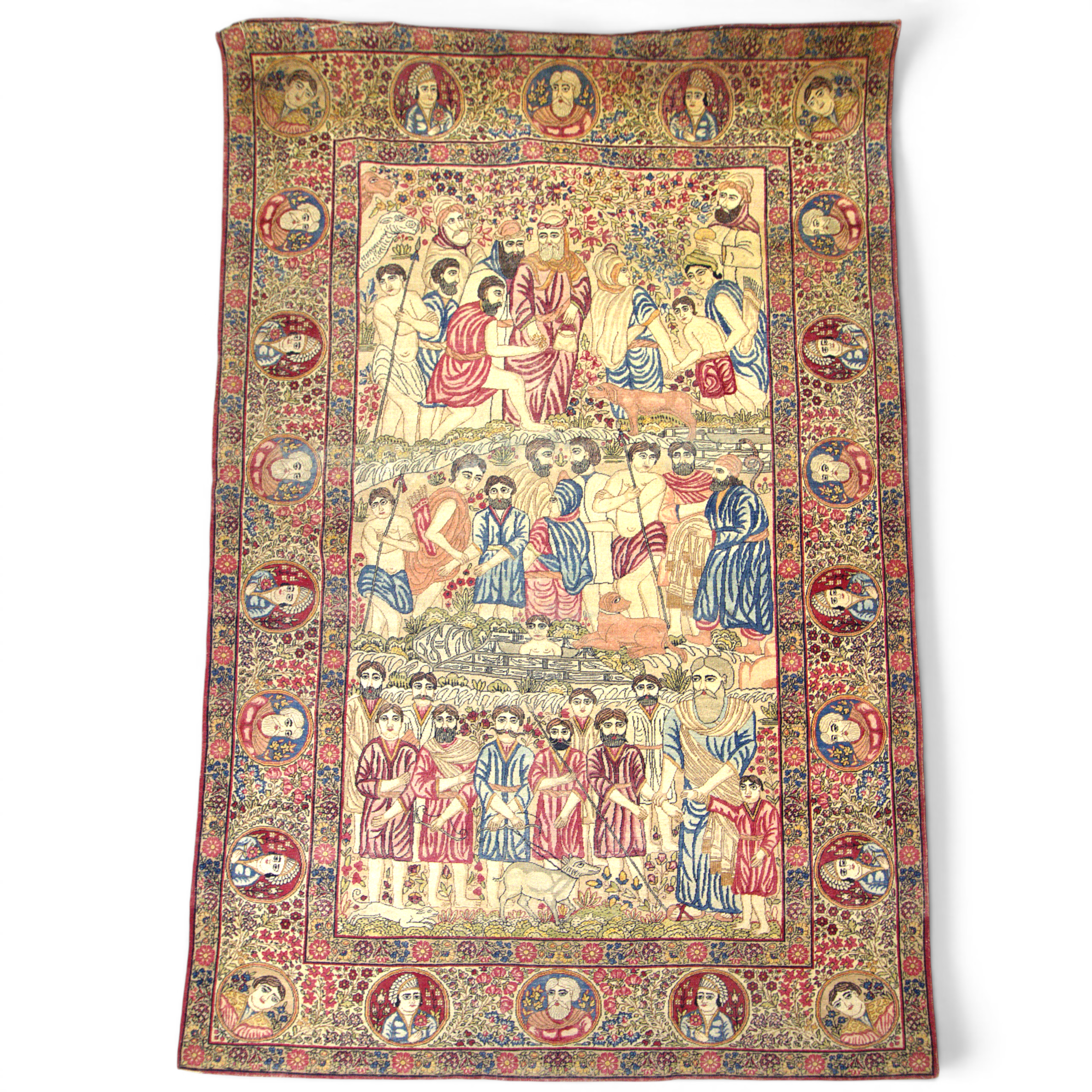 MATTA, kirman, orientalisk, ca 220 x 140 cm, figurativt mönster, Persisk, 1900-tal.