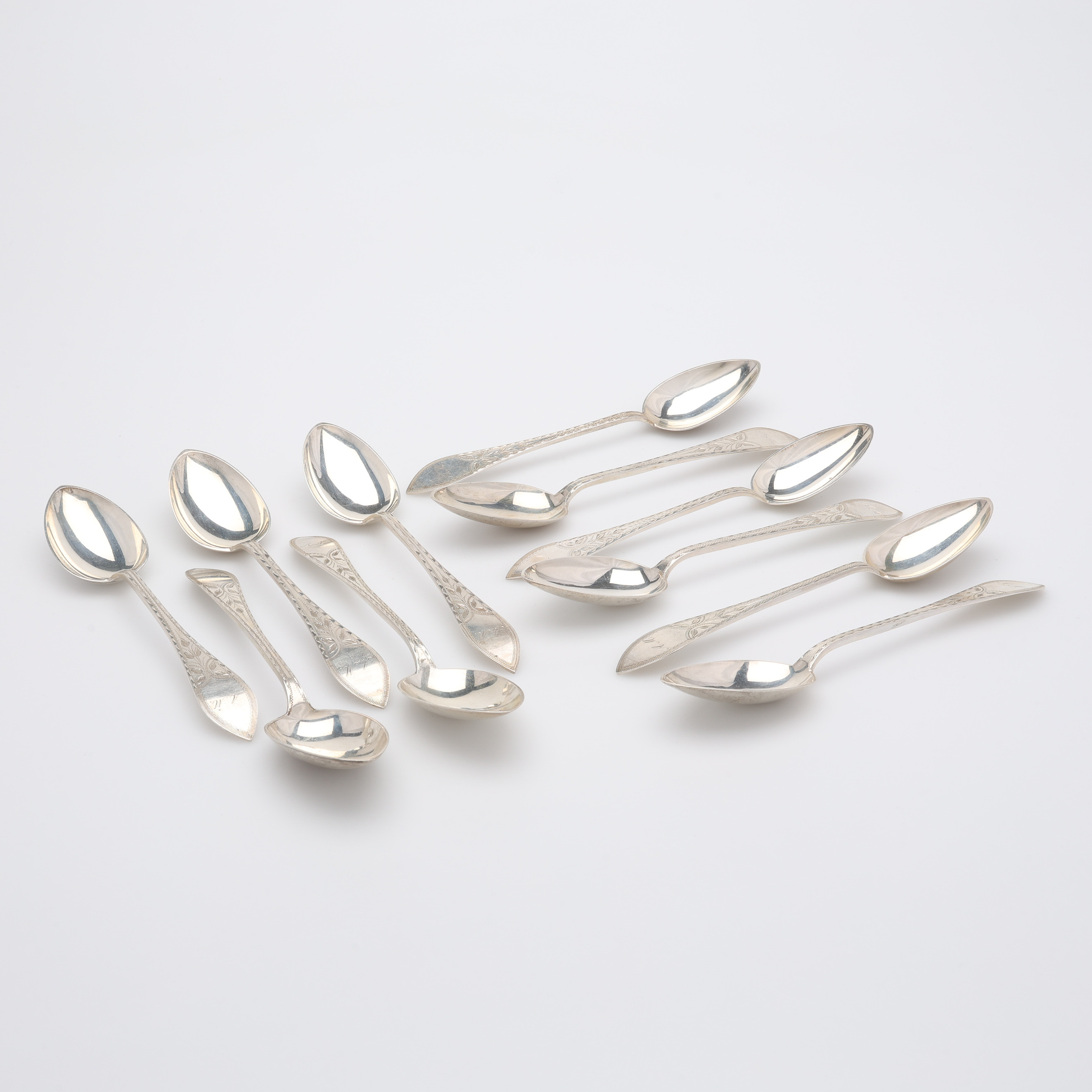 SKEDAR, SILVER, 11 STYCKEN, DANMARK.