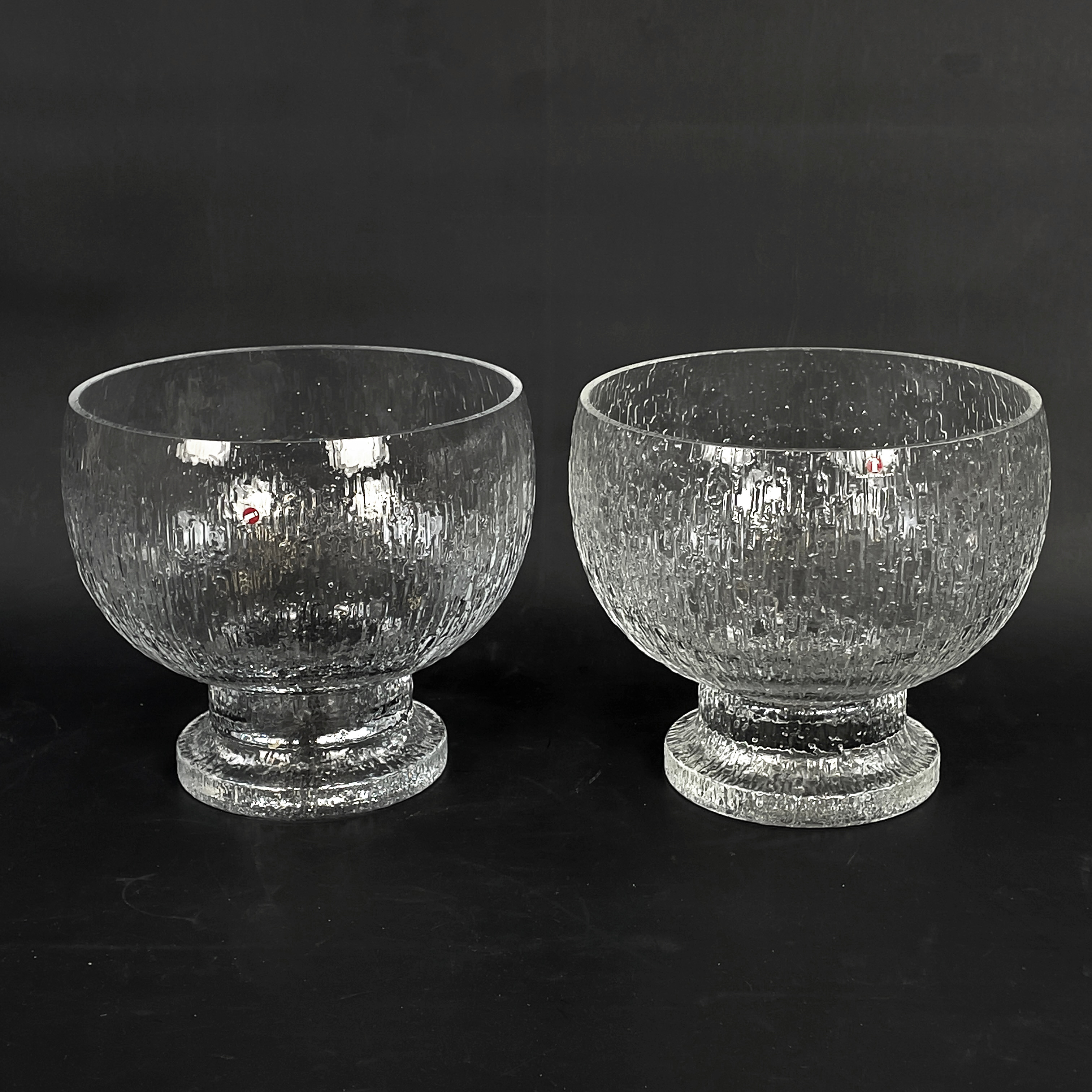 TIMO SARPANEVA. SKÅLAR, 2 st, "Kekkerit", Iittala, Finland.