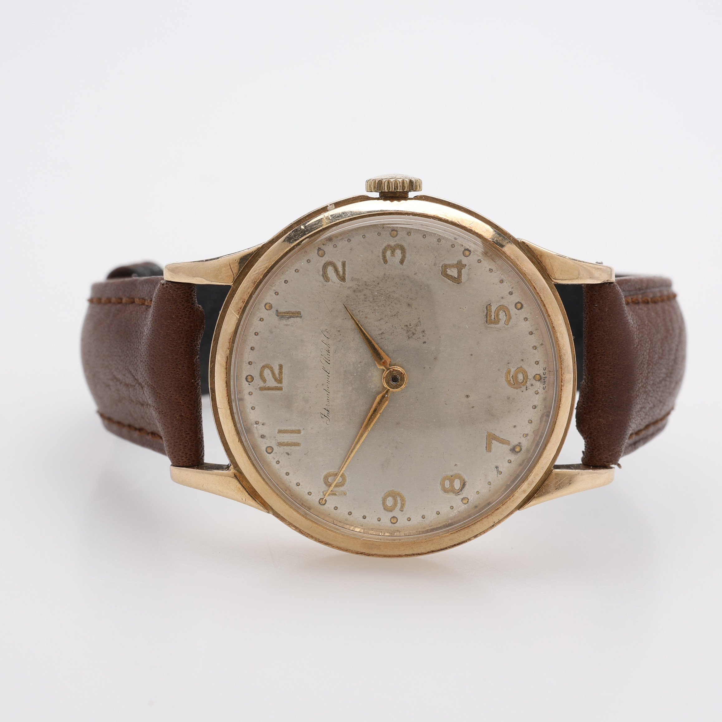 ARMBANDSUR, 9K GULD, INTERNATIONAL WATCH COMPANY, MANUELLT UPPDRAG, 1950-TAL.