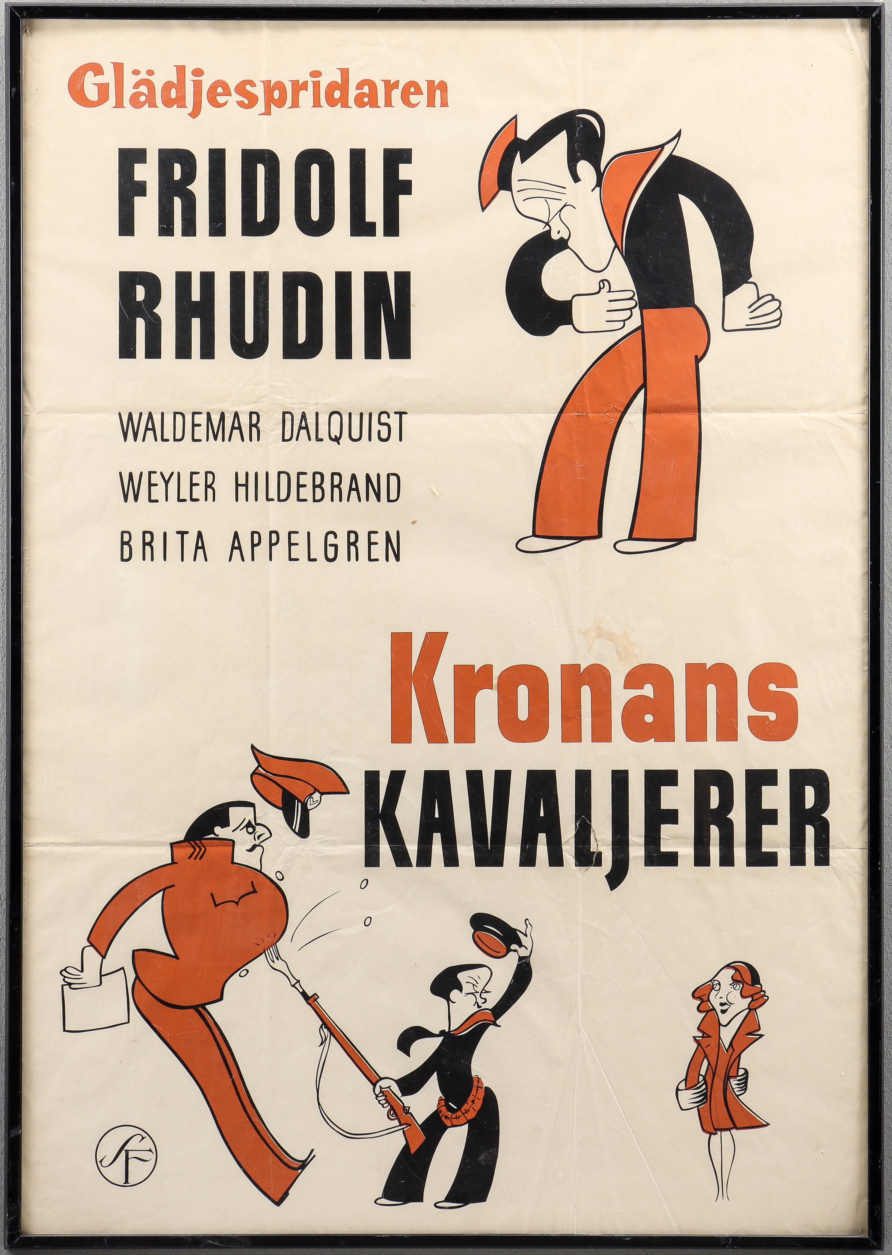 FILMAFFISCH Fridolf Rhudin Kronans Kavaljerer.