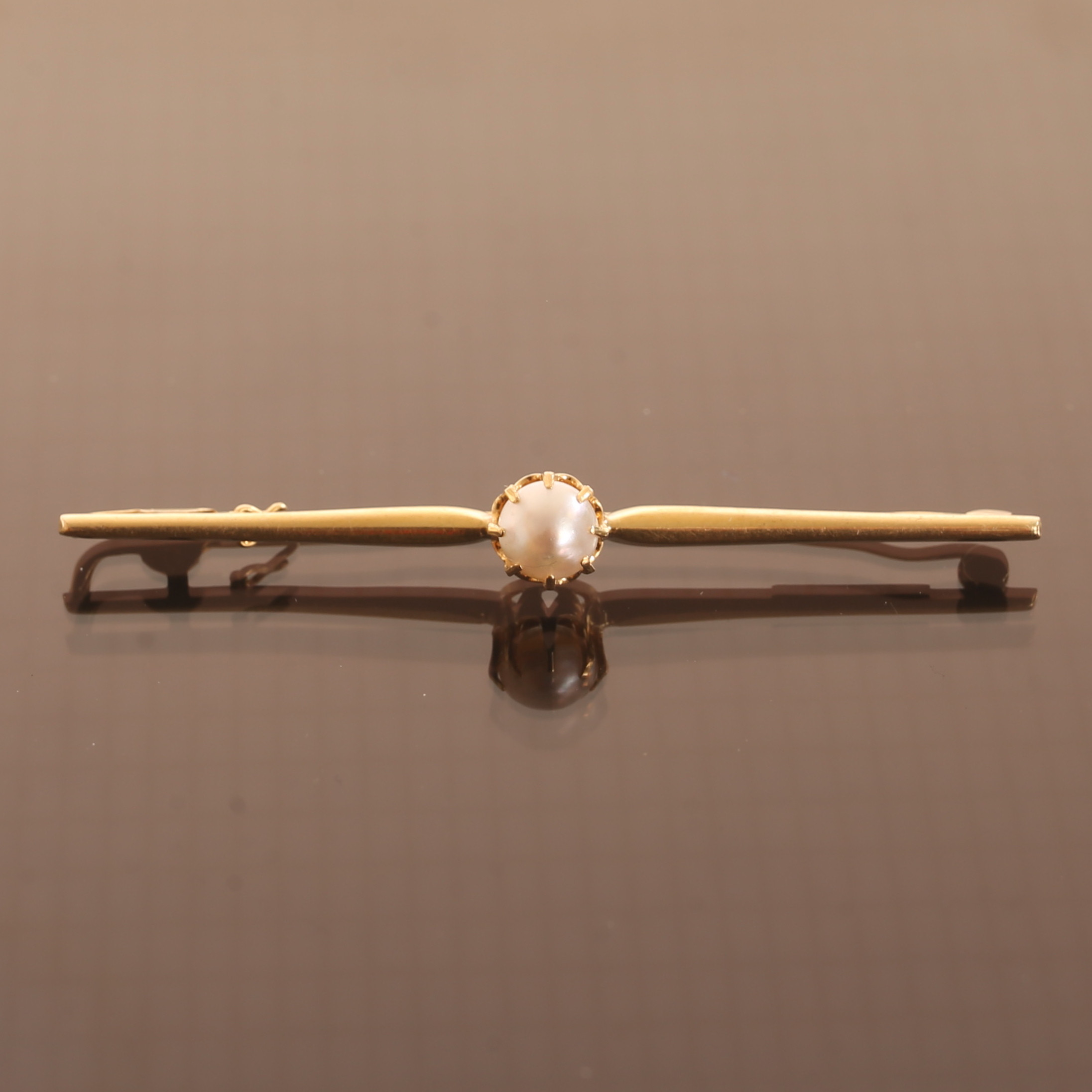 BROSCH, 18 k guld.