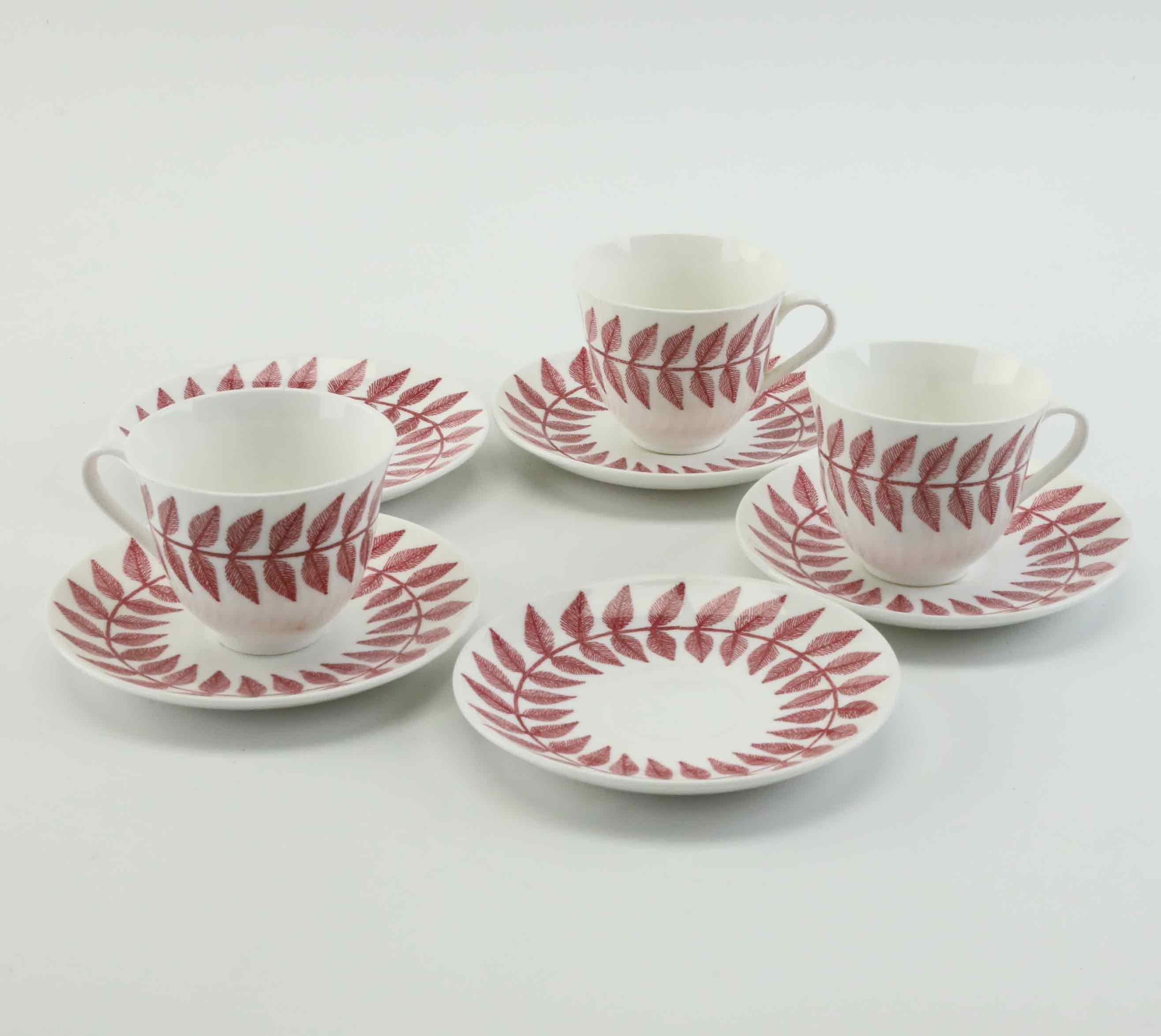 BIBI BREGER (1927-2014). kaffeservisdelar, 8 delar, "Maxim", benporslin, Gustavsberg, 1956-63.
