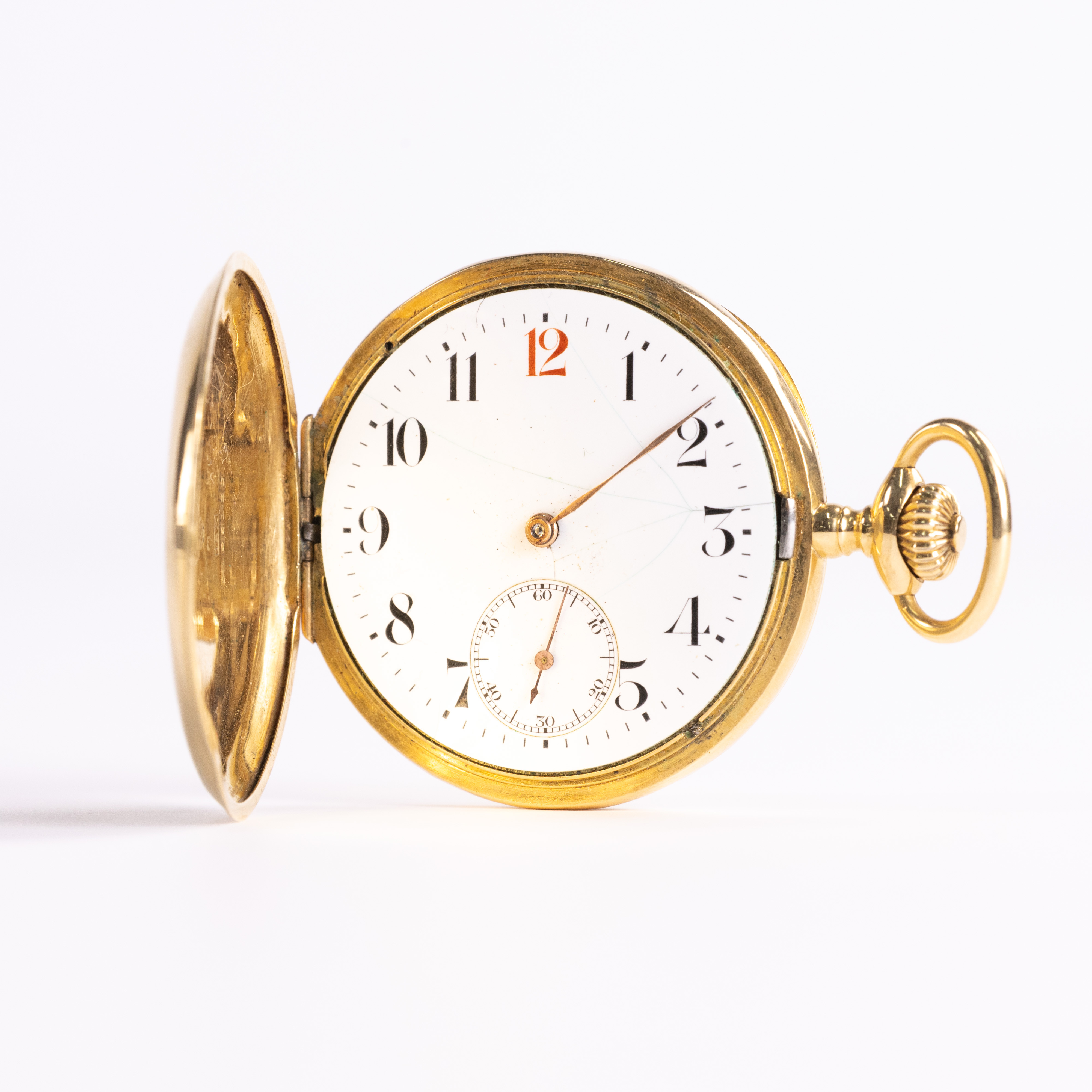 OMEGA. Savonett, 49 mm, 18k guld.