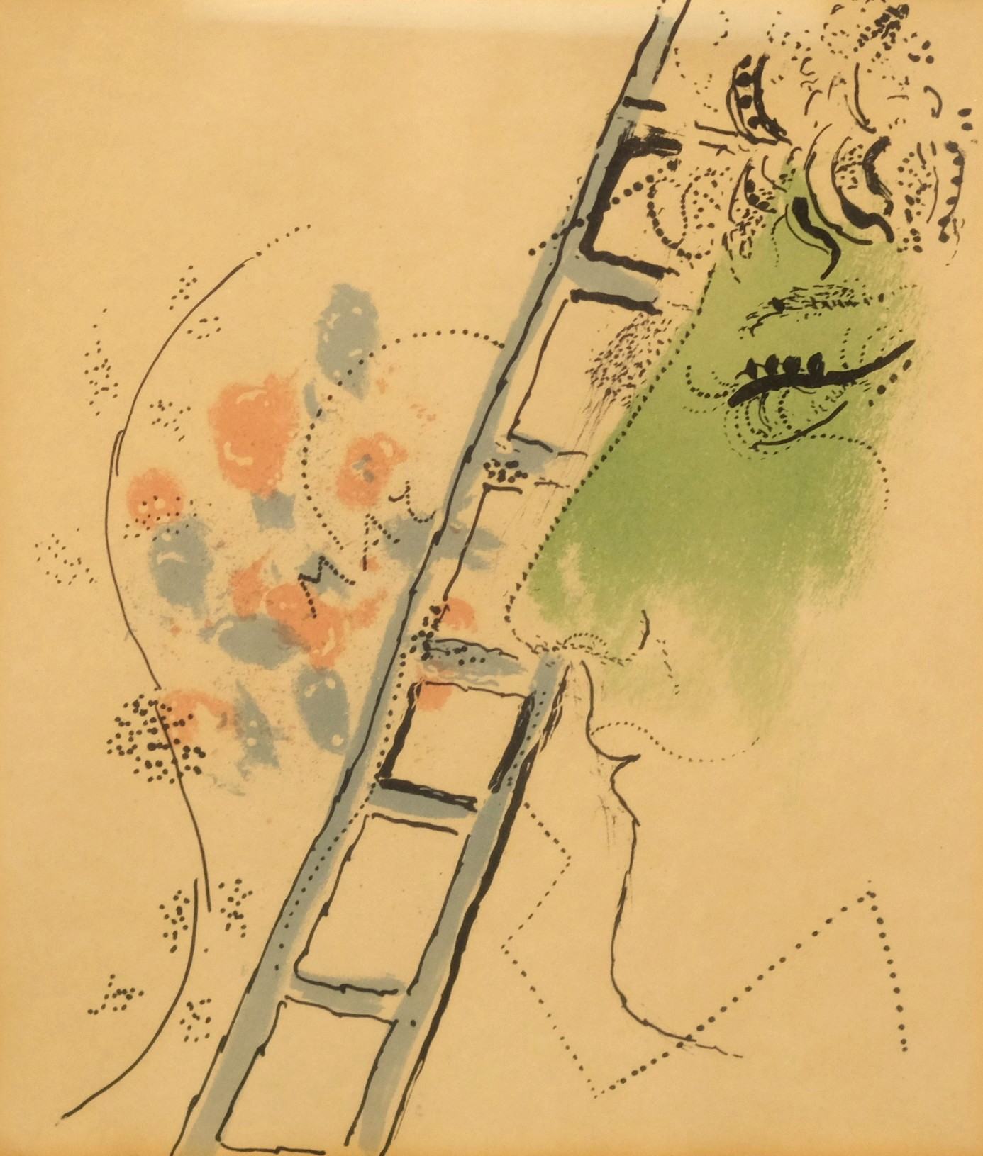 MARC CHAGALL. EFTER, LITOGRAFI.