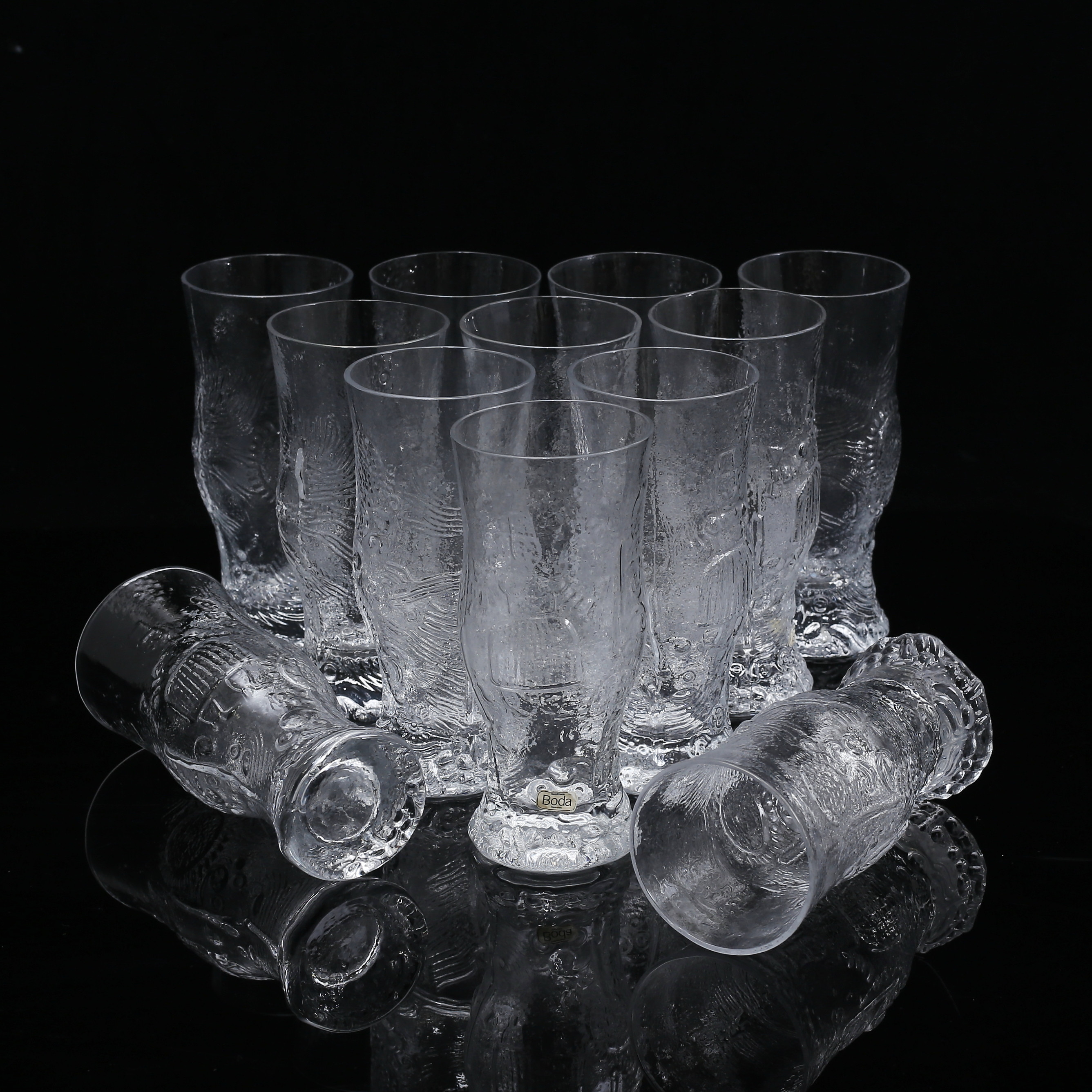 ANN OCH GÖRAN WÄRFF. Ölglas, 12 st, "Dalom", Boda.