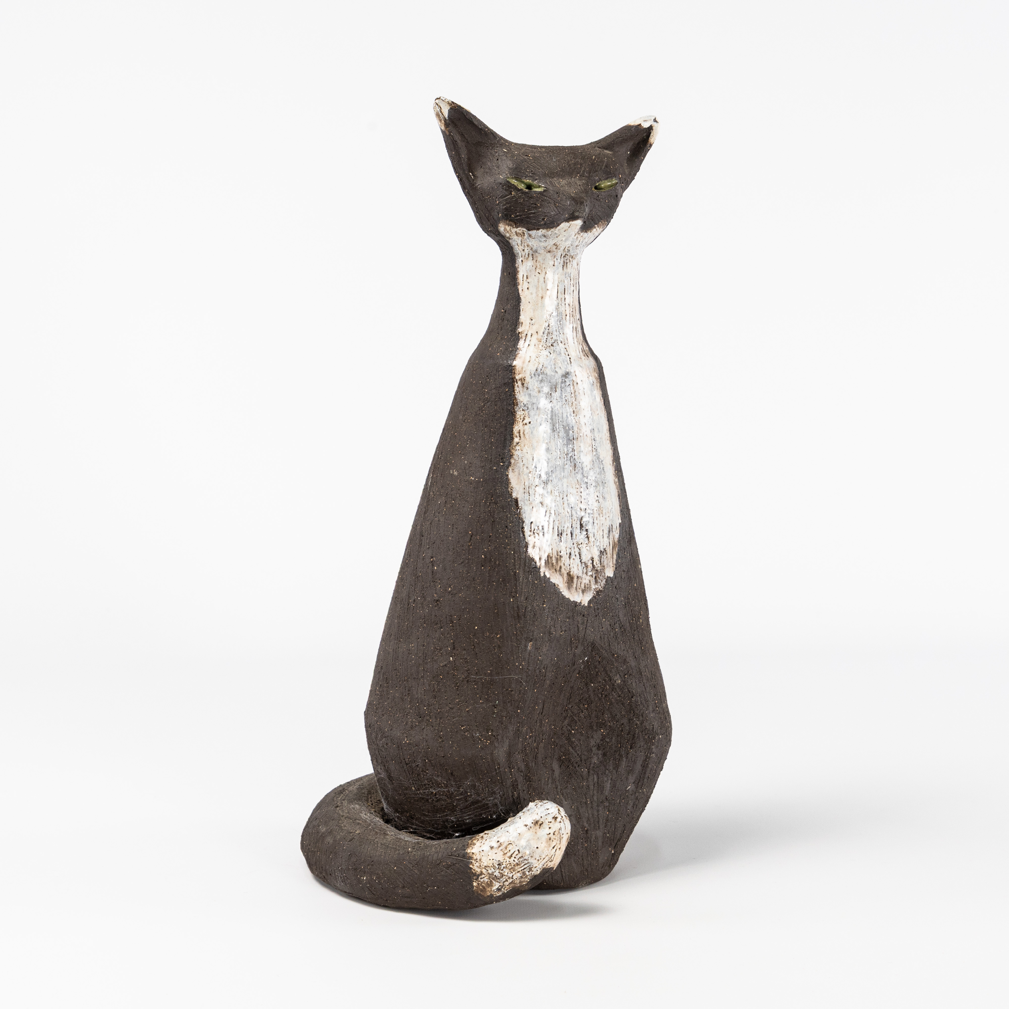 MARGA BOURELIUS. skulptur, katt, signerad.