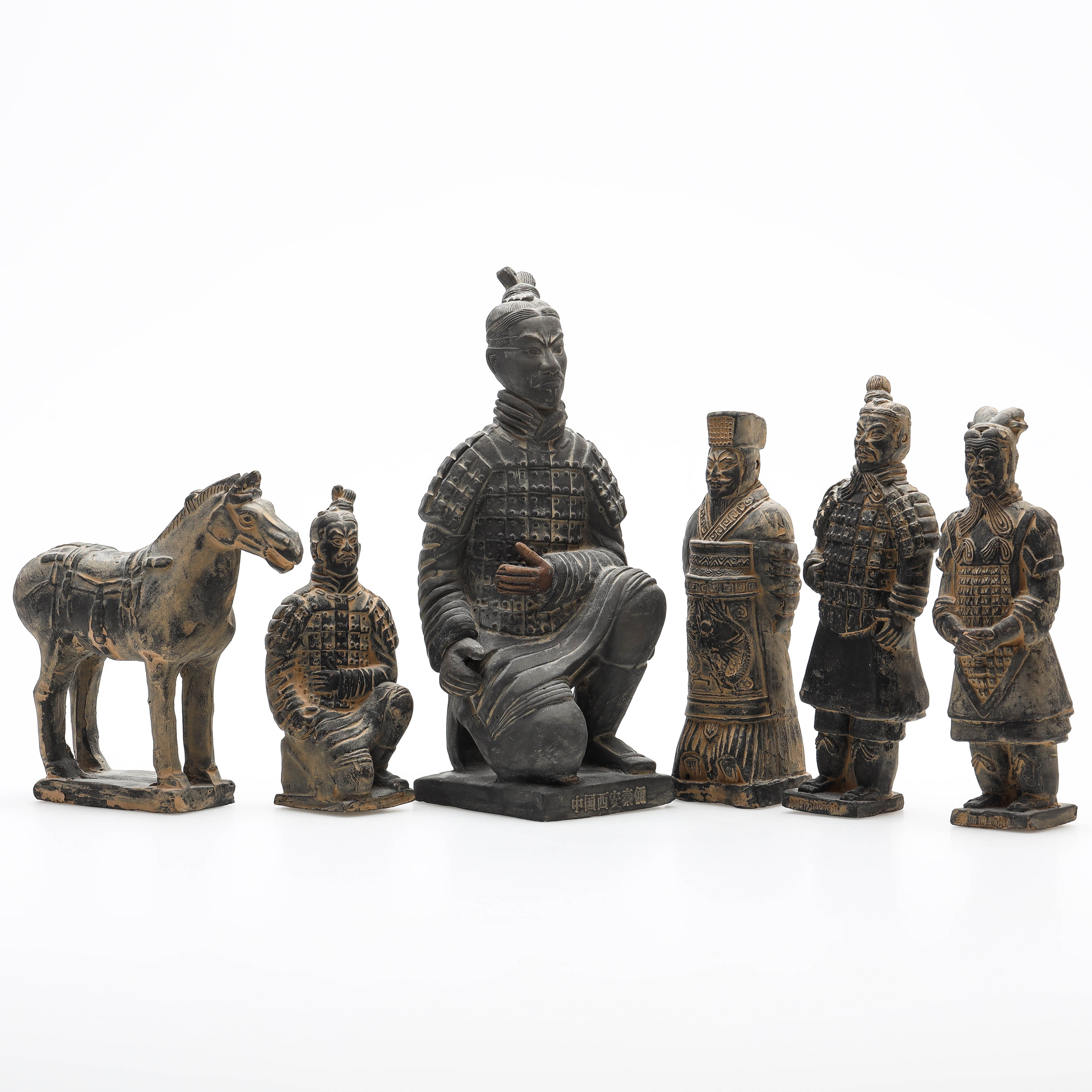 FIGURER, 6 delar, terrakotta, Kina, 1900-tal.