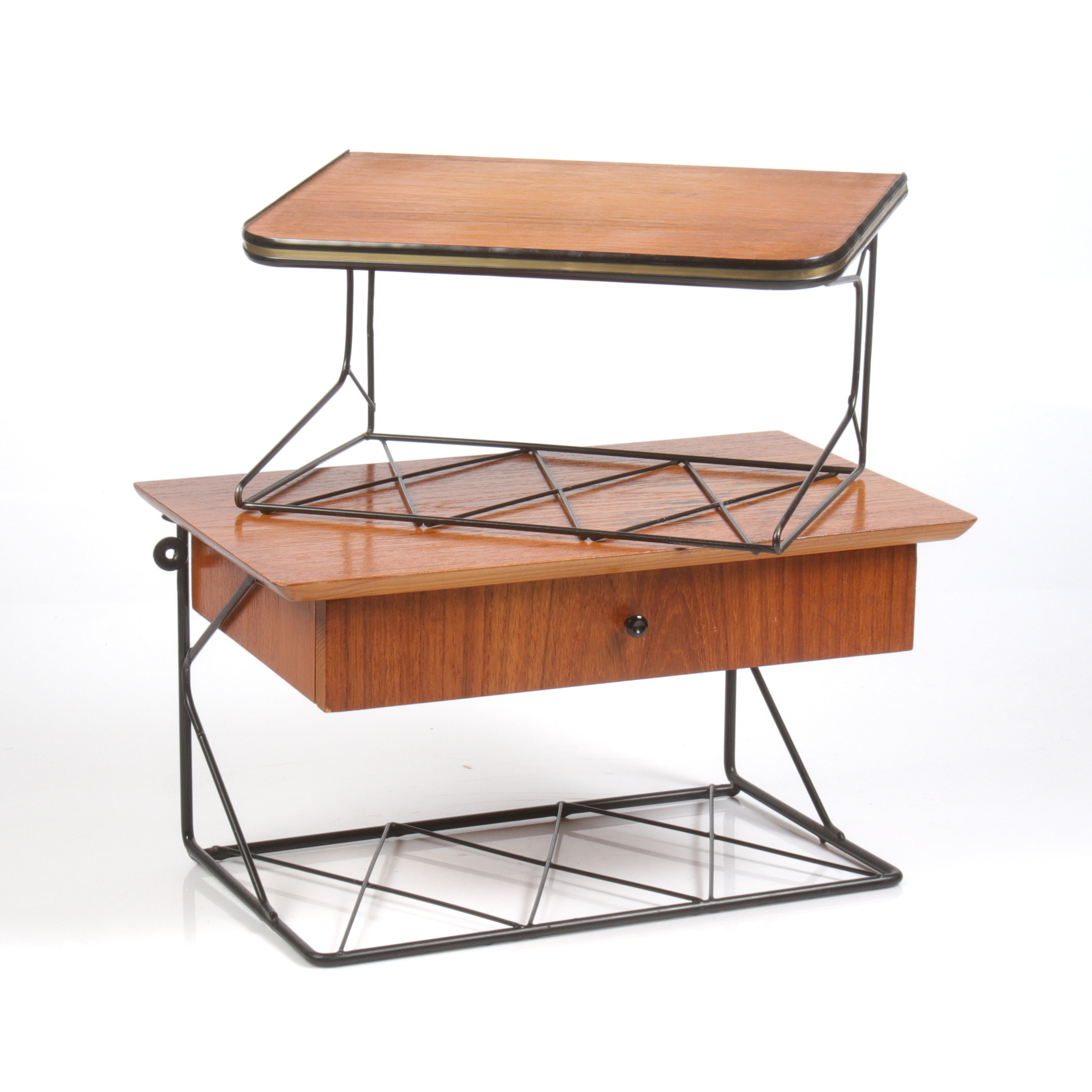 TELEFONHYLLOR, 2 st, teak, stringmodell, 1960-tal.