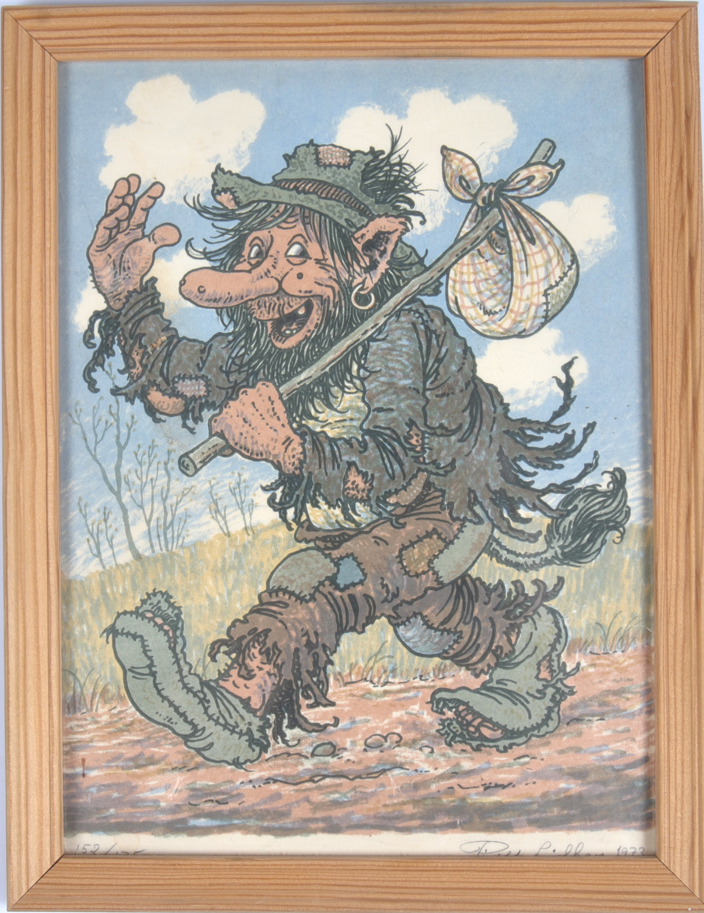 ROLF LIDBERG. Luffartroll, färglitografi, signerad och numrerad 152/175.