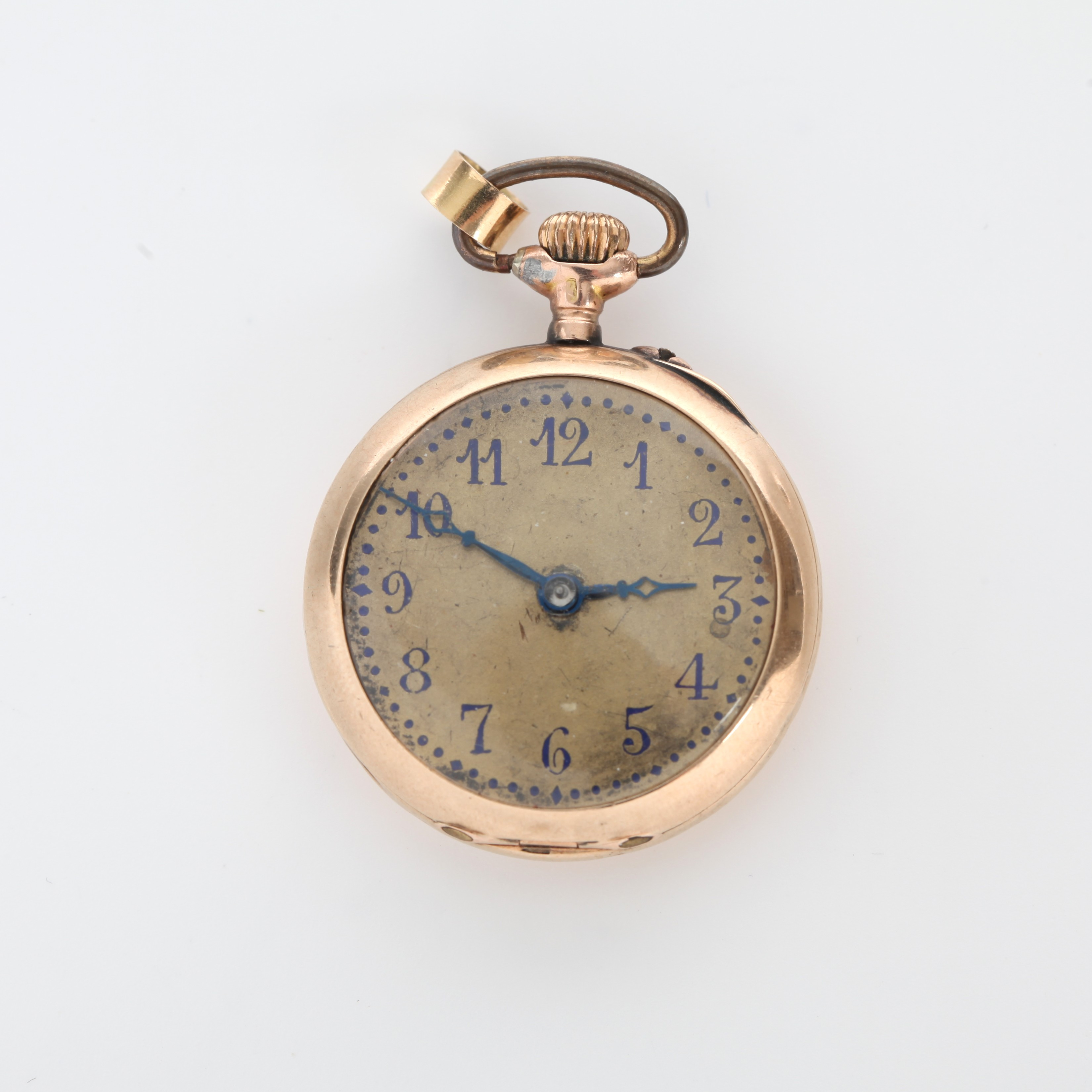 DAMFICKUR, dubbelboett i 14K guld, Schweiz, sent 1800-tal.