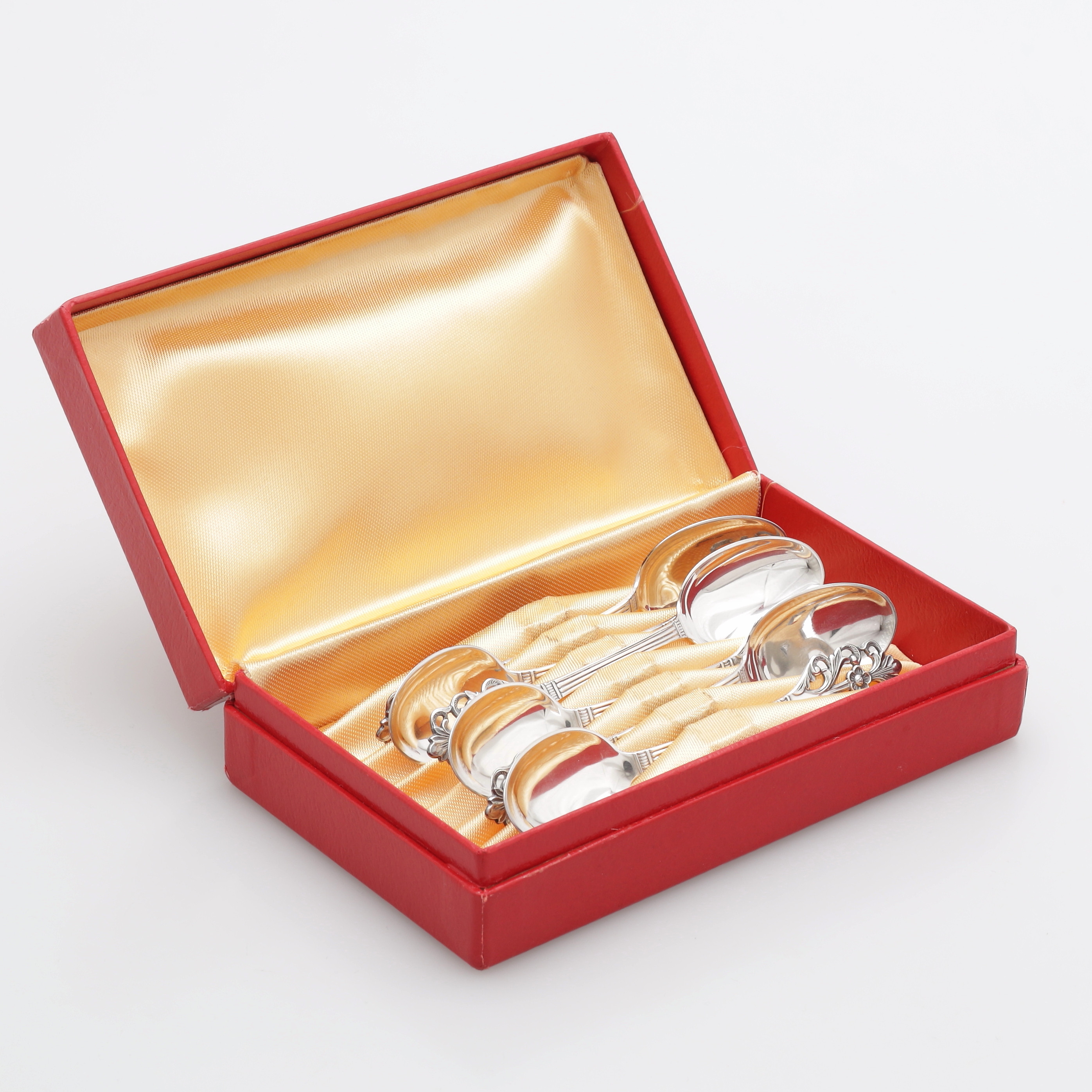 KAFFESKEDAR, 6 st, silver, totalvikt 45 gram.