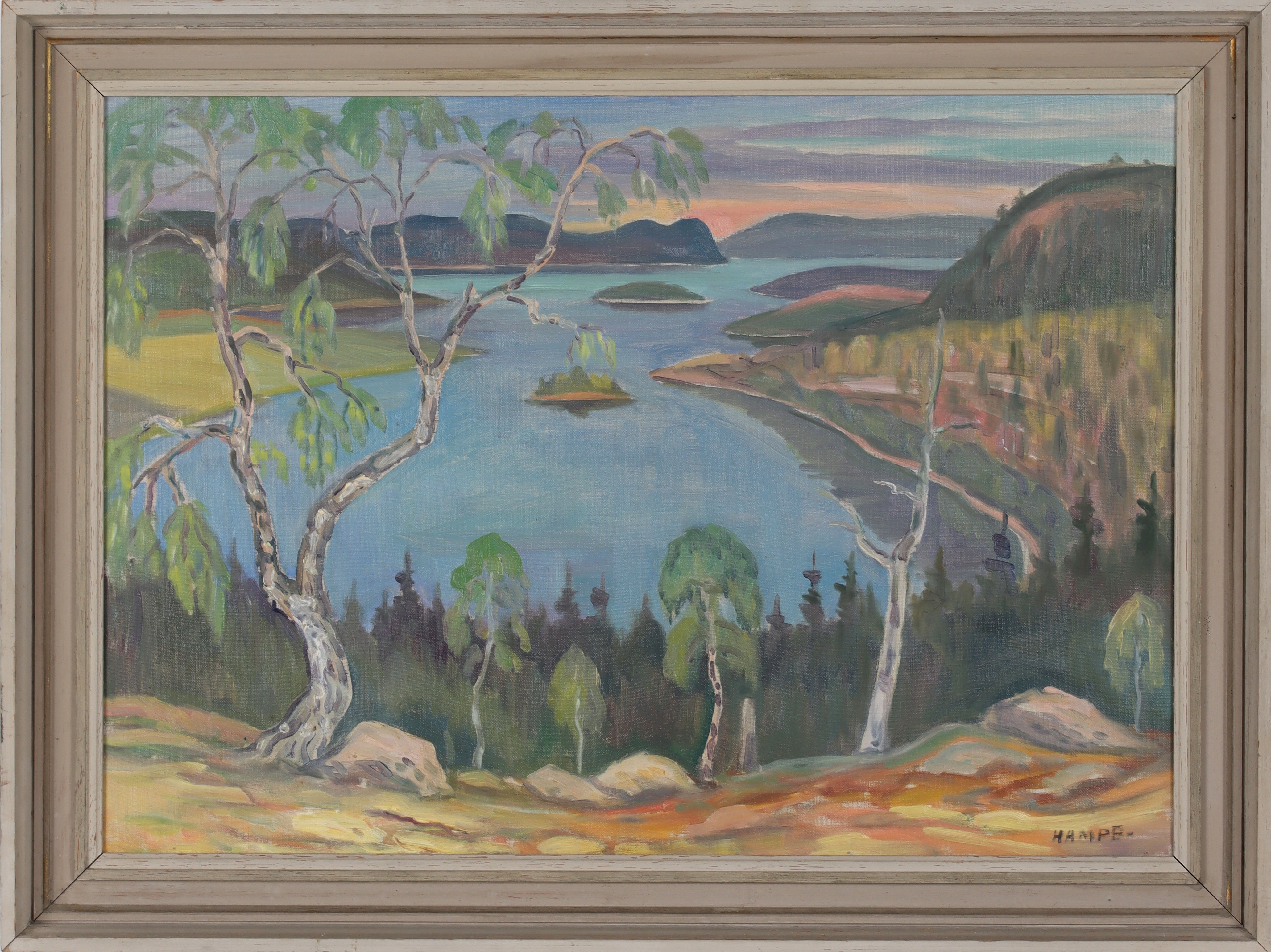 HAMPE SVANBERG. Nordingrå, olja på duk, signerad.
