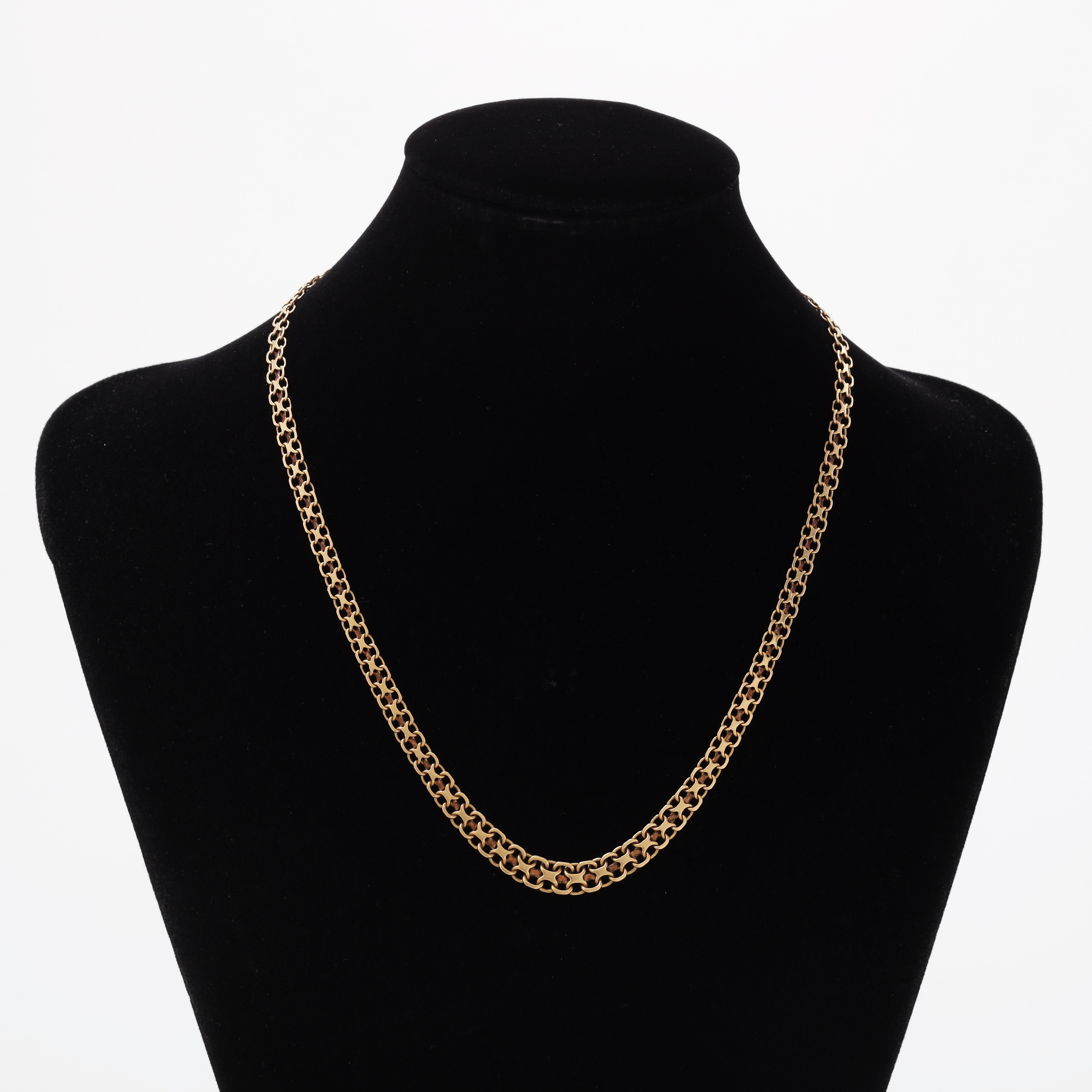 HALSBAND, guld 18K, doserad x-länk, 1963, vikt 13,17 gram.