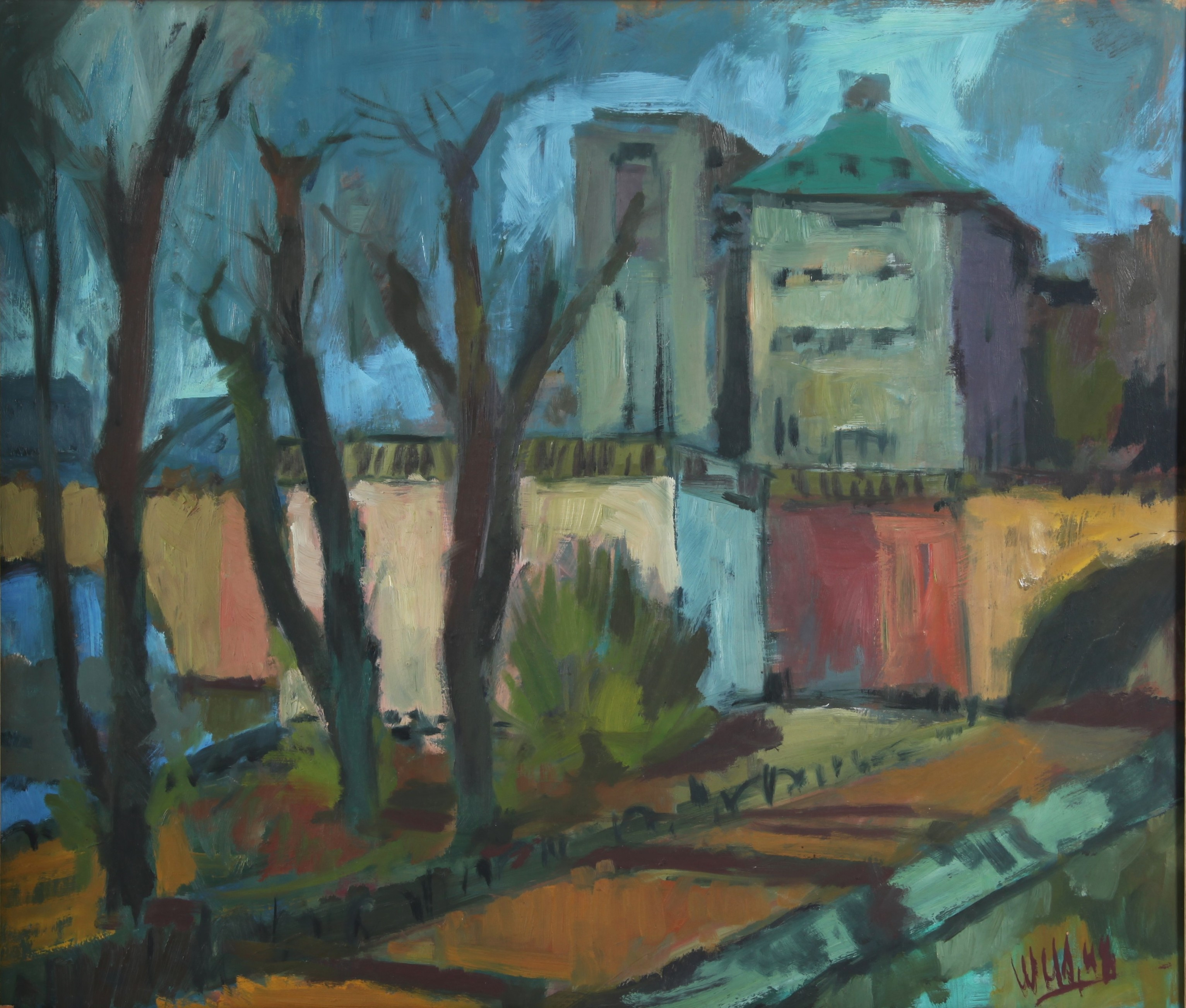 OWE WESSBOHN. 1913-1996. Olja på pannå, signerad.
