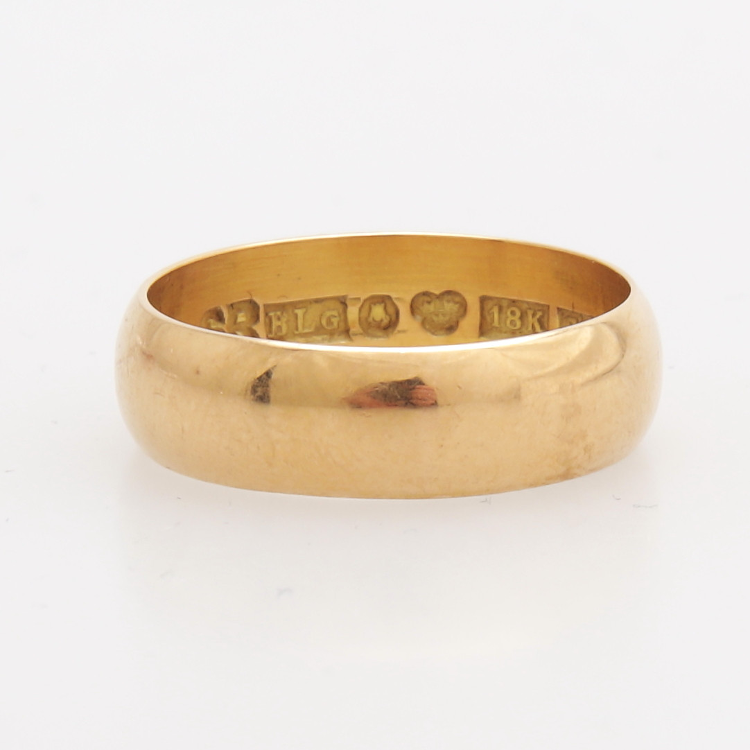 RING, guld 18K, Bertil Lundberg Guldsmedsatelje AB, Stockholm, 1968, vikt 6,01 gram.