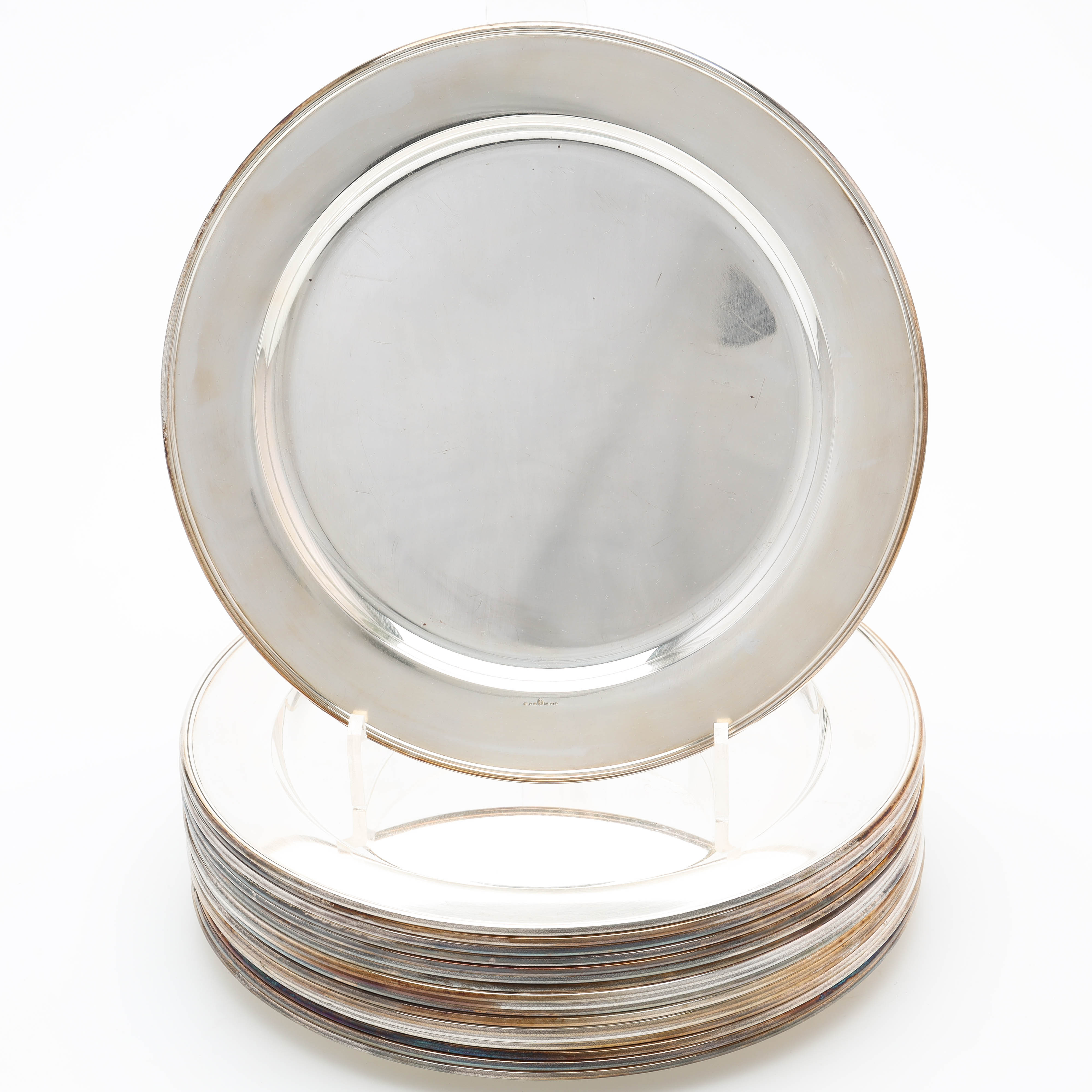 KUVERTTALLRIKAR, 18 st, nysilver, GAB.