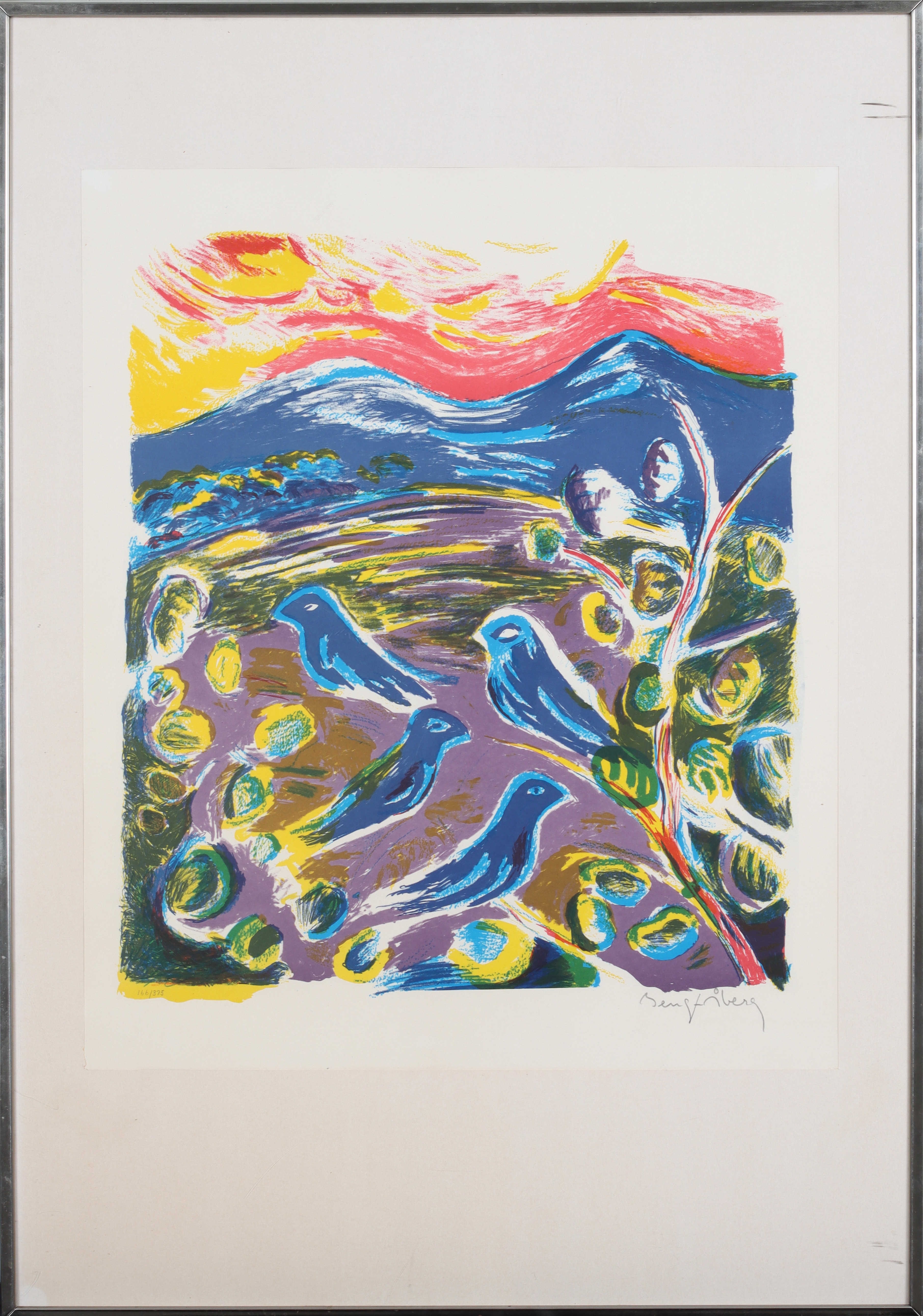 BENGT ÅBERG. Fjällandskap, litografi, signerad och numrerad 166/375.