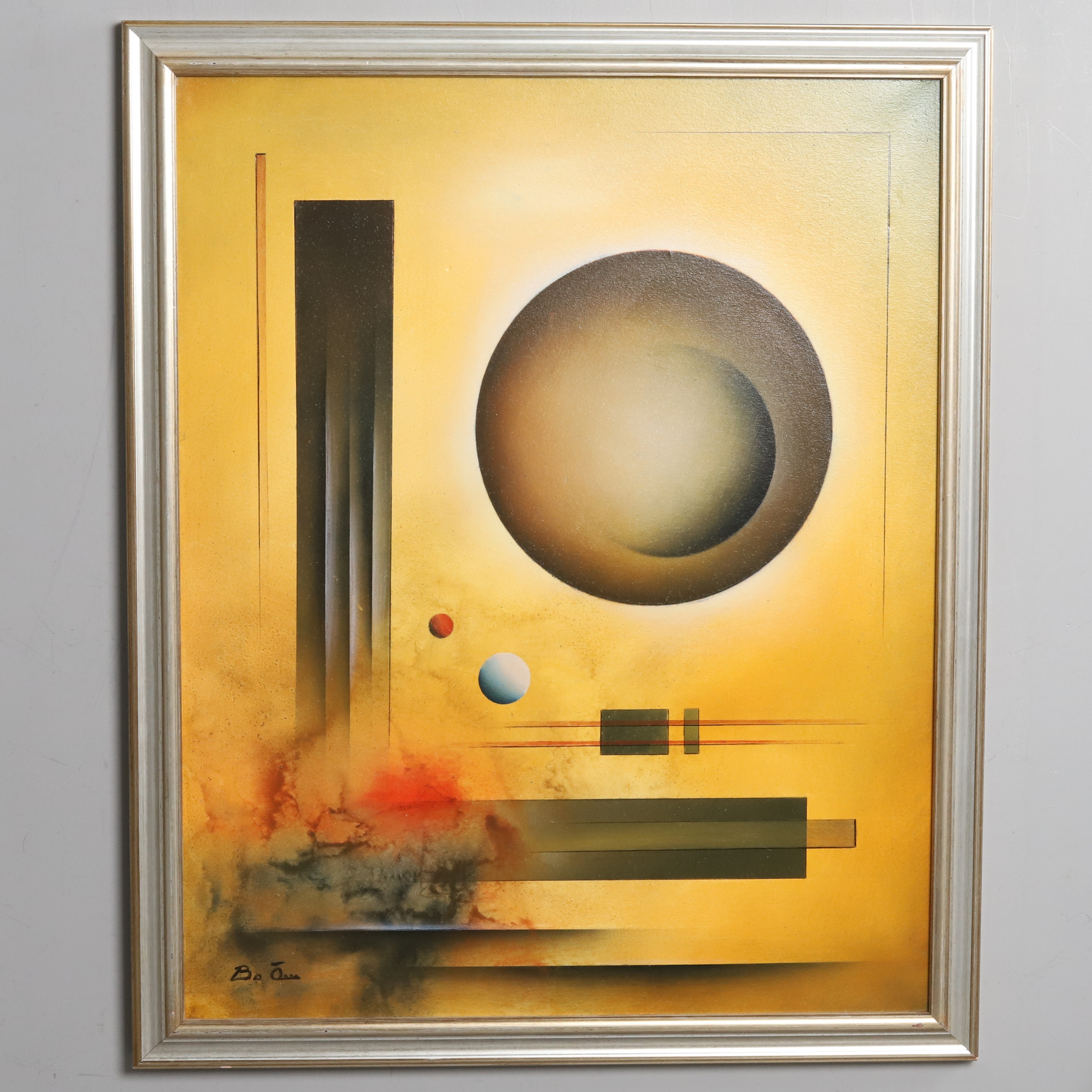BO ÖRN (FÖDD 1949). Geometriskt komposition, olja på duk, signerad.