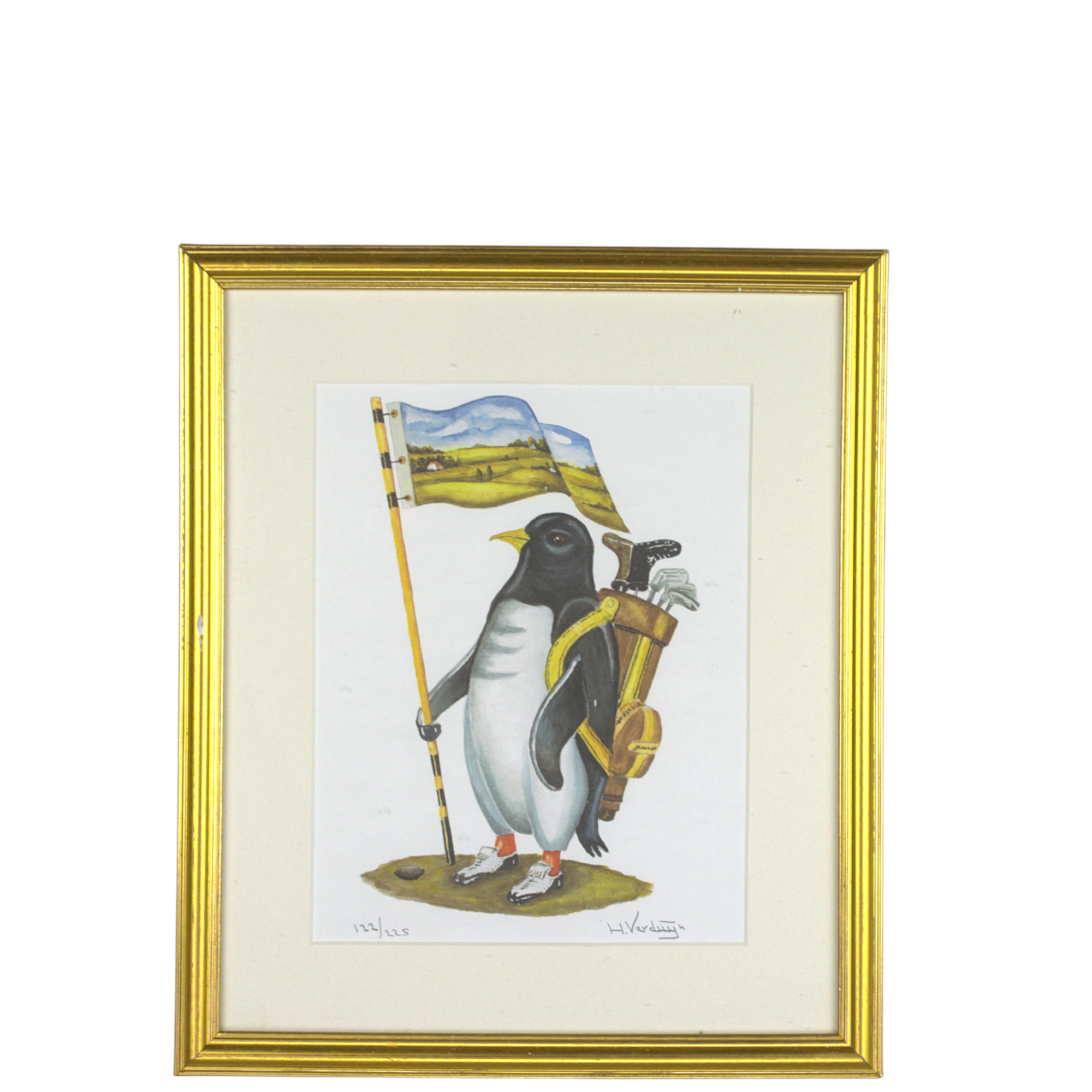 HANS VERDUIJN. Litografi, 122/225, "Golfaren", signerad.