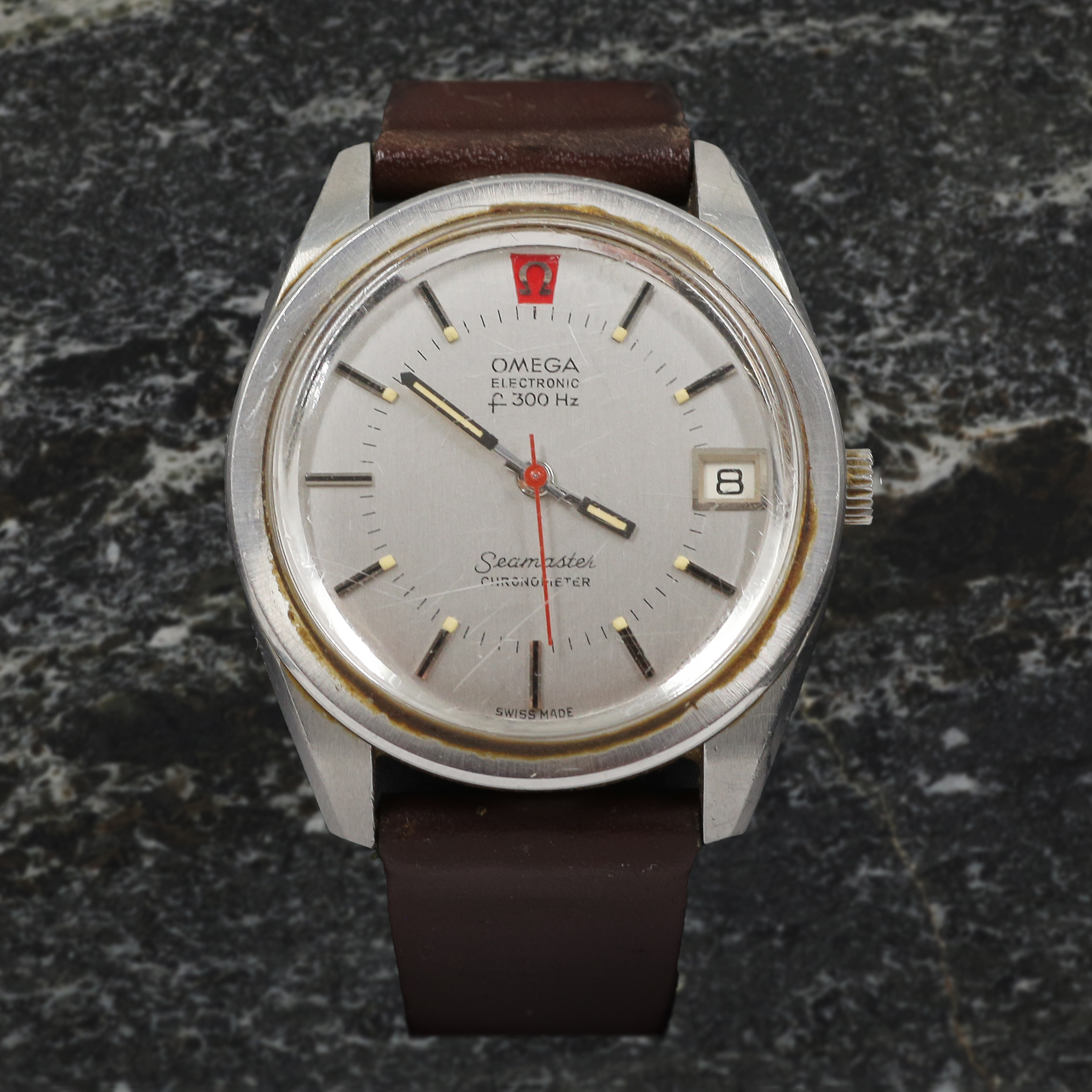 OMEGA, ARMBANDSUR, SEAMASTER CHRONOMETER ELECTRONIC 300HZ, HERRKLOCKA, STÅL.