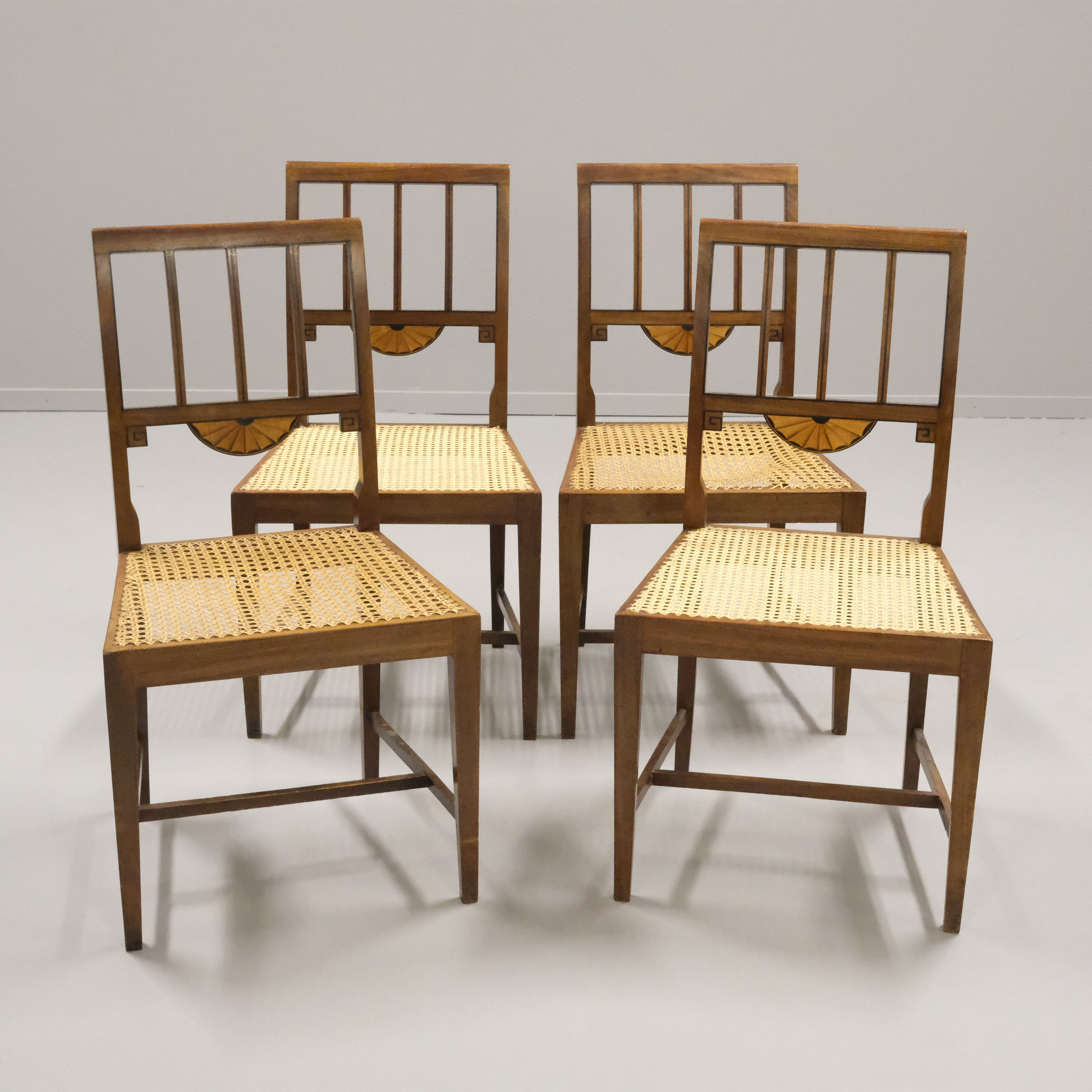 FYRA STOLAR, ART DECO.