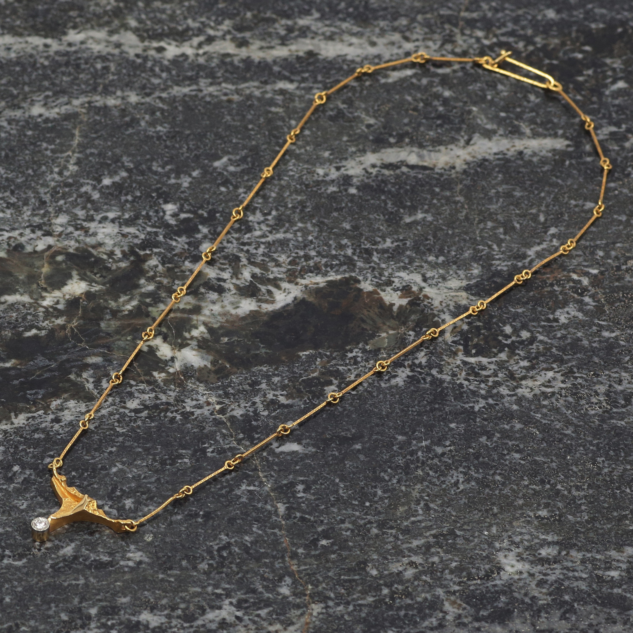 BJÖRN WECKSTRÖM. LAPPONIA, COLLIER, 18K GULD, DIAMANT, R8 (1994) FINLAND.