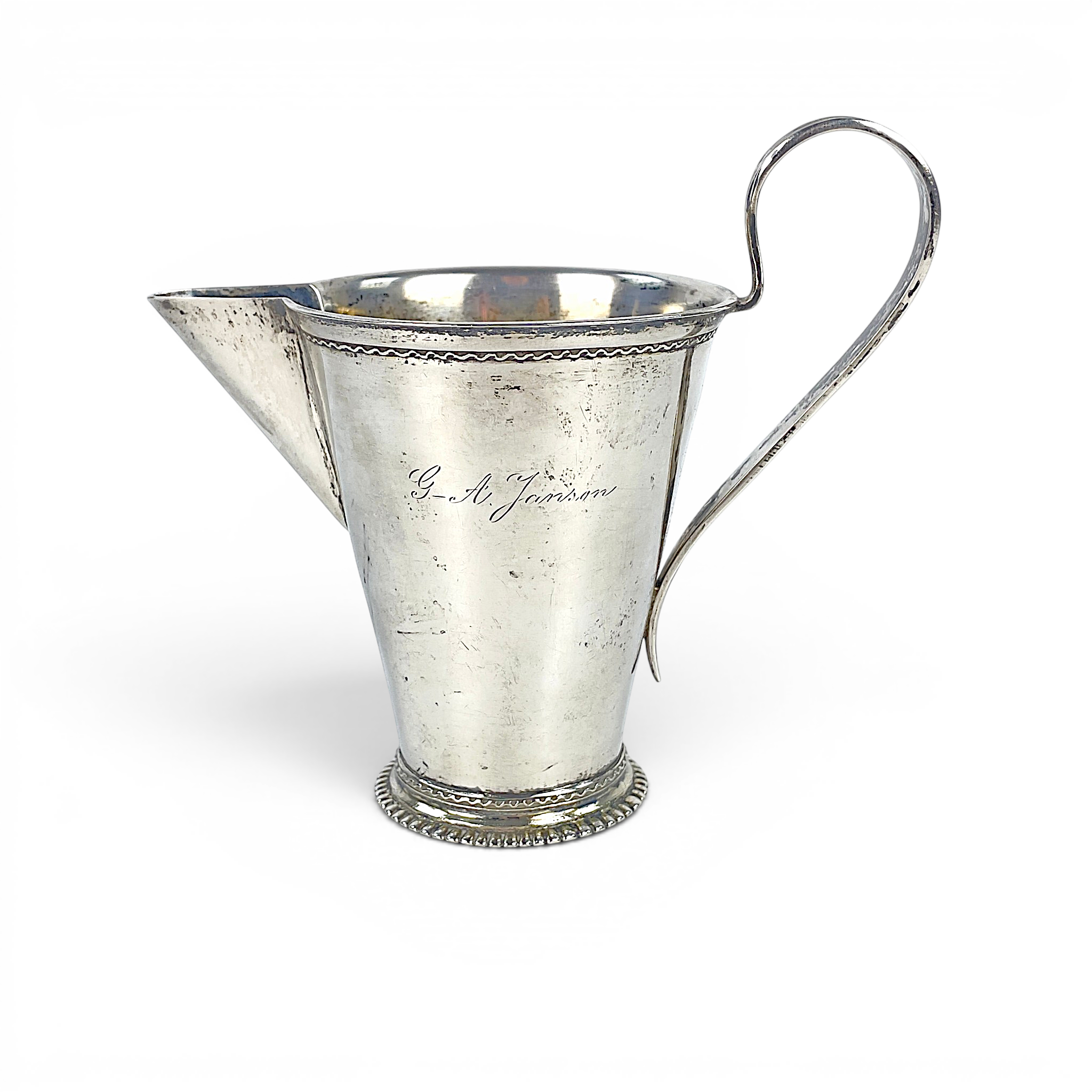 ERIK LÖFMAN, vinkanna, silver, med åldermansranka. Verksam 1690-1718 (1729).